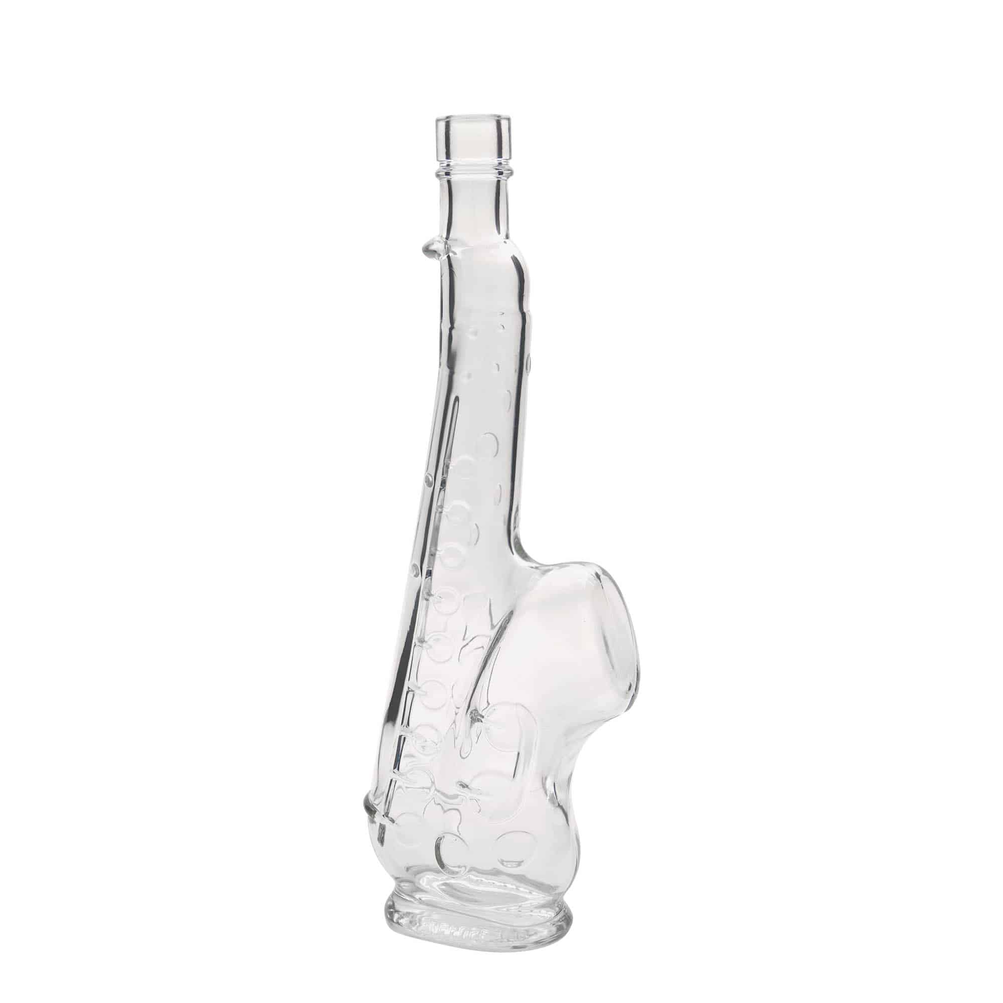 Botella de vidrio de 500 ml 'Saxofón', boca: corcho