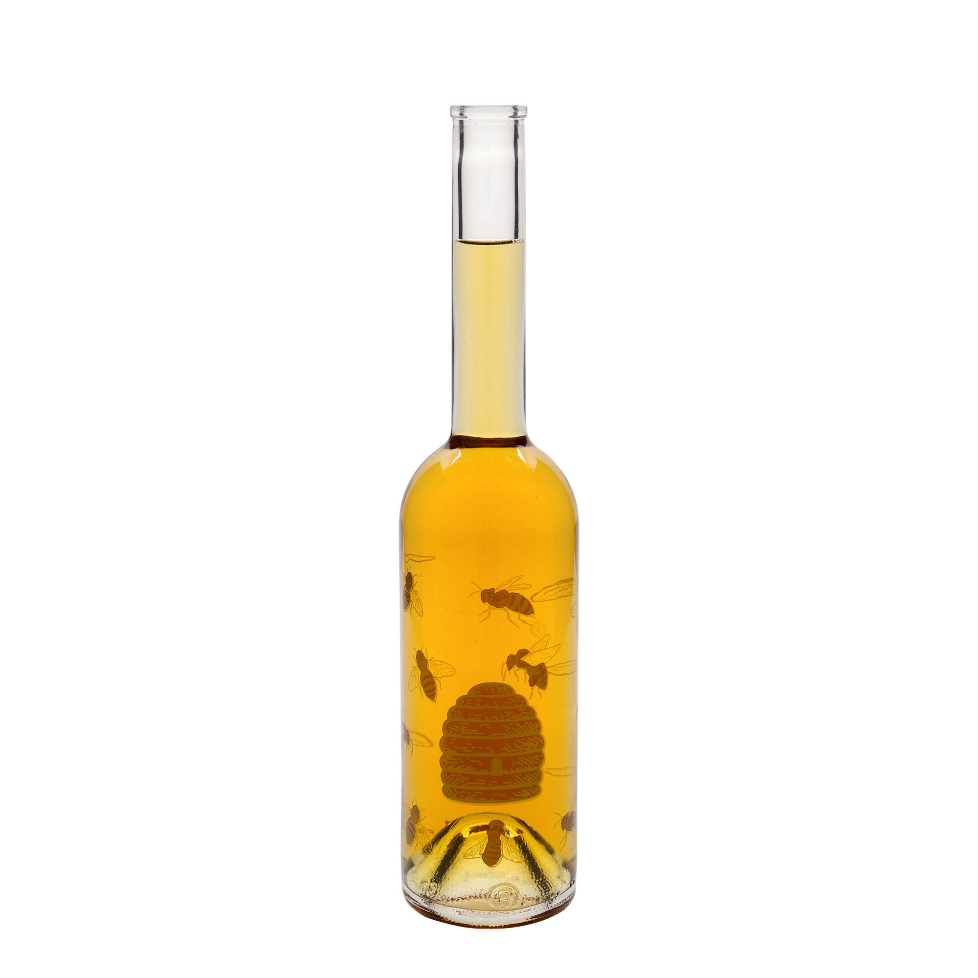 Botella de vidrio de 500 ml 'Opera', motivo: abejas, boca: corcho Botella de vidrio de 500 ml 'Opera', motivo: abejas, boca: corcho