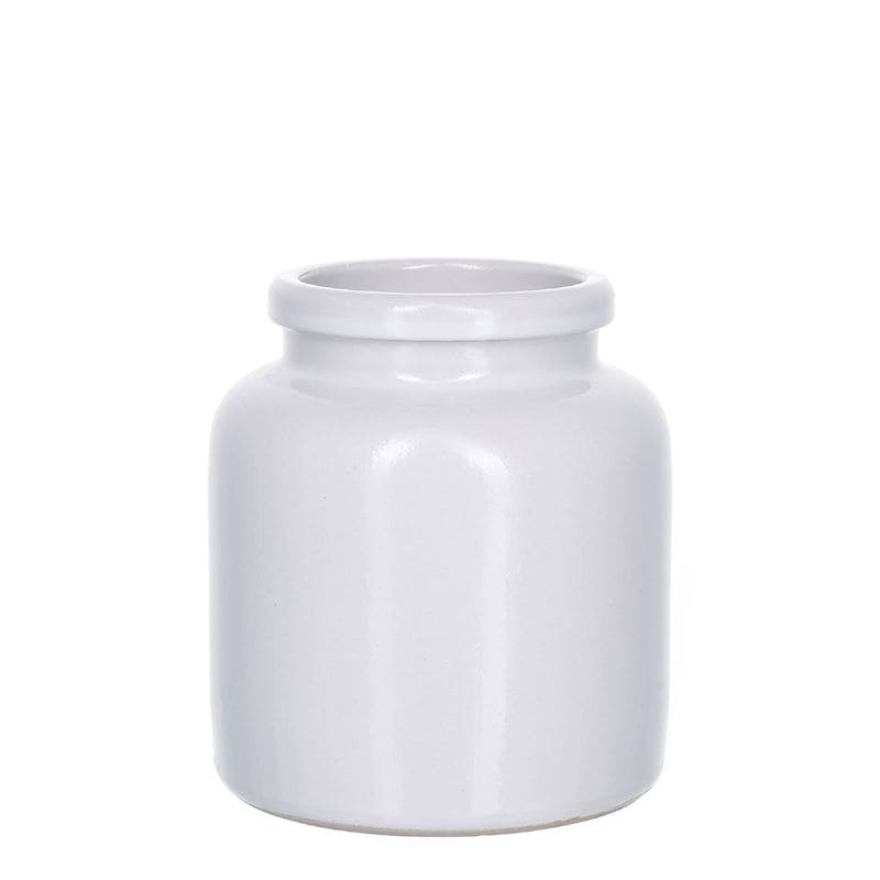 Olla de gres de 270 ml, cerámica, blanco, boca: capuchón