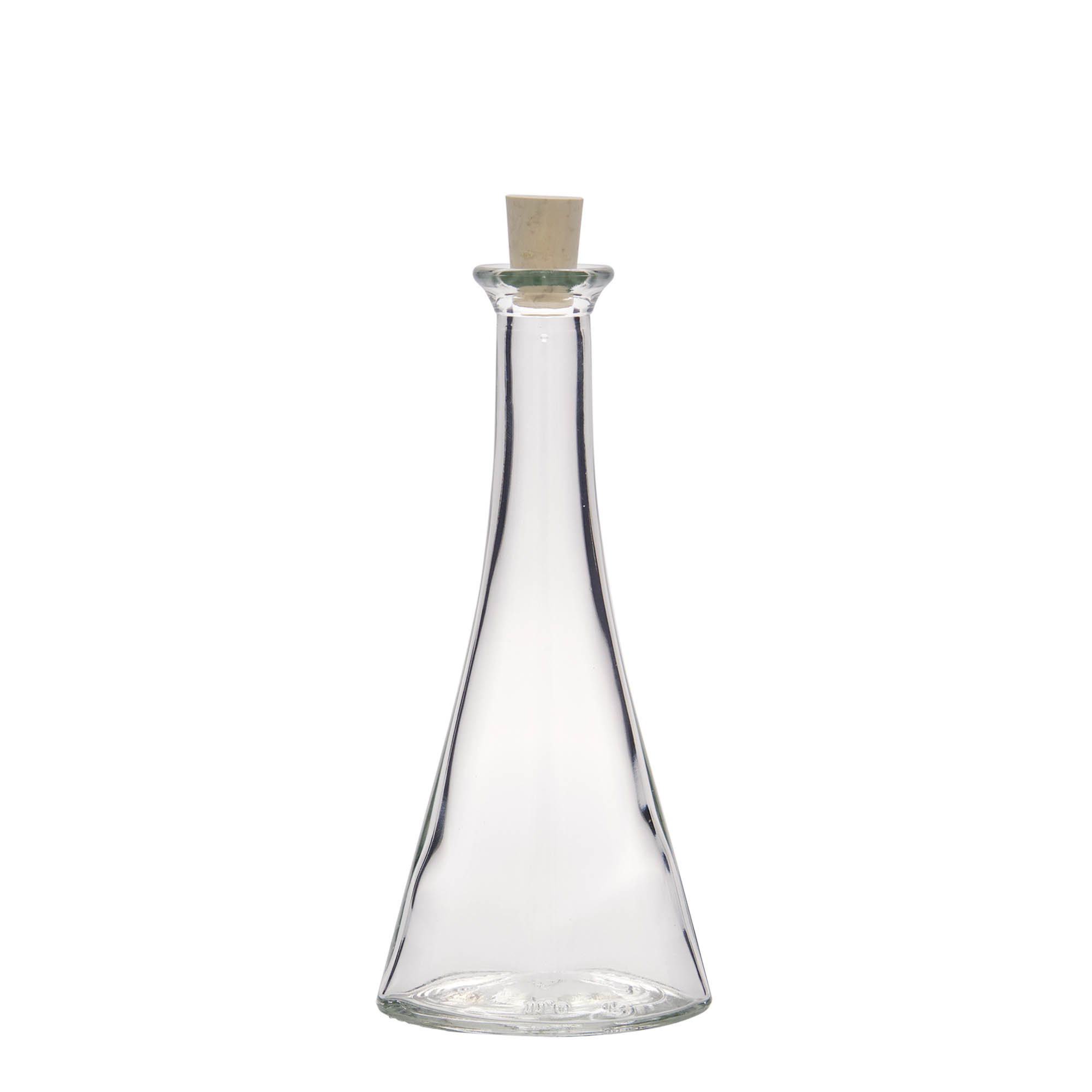 Botella de vidrio de 100 ml 'Veronica', semiredonda, boca: corcho