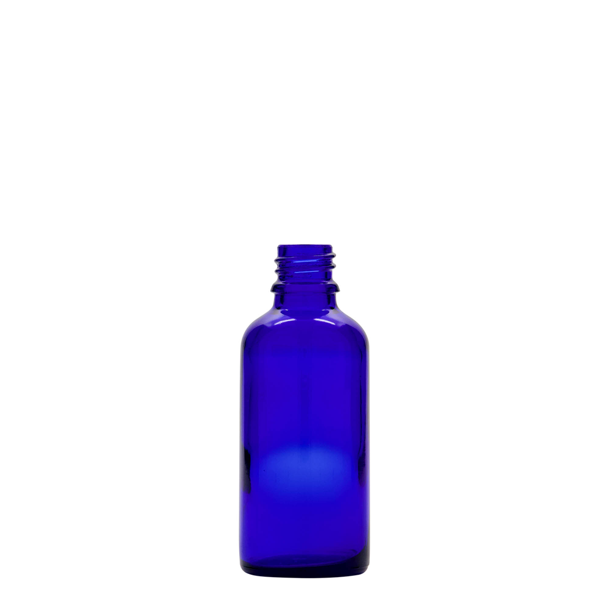 50 ml Frasco cuentagotas medicina, vidrio, azul real-rojo, boca: DIN 18 50 ml Frasco cuentagotas medicina, vidrio, azul real-rojo, boca: DIN 18