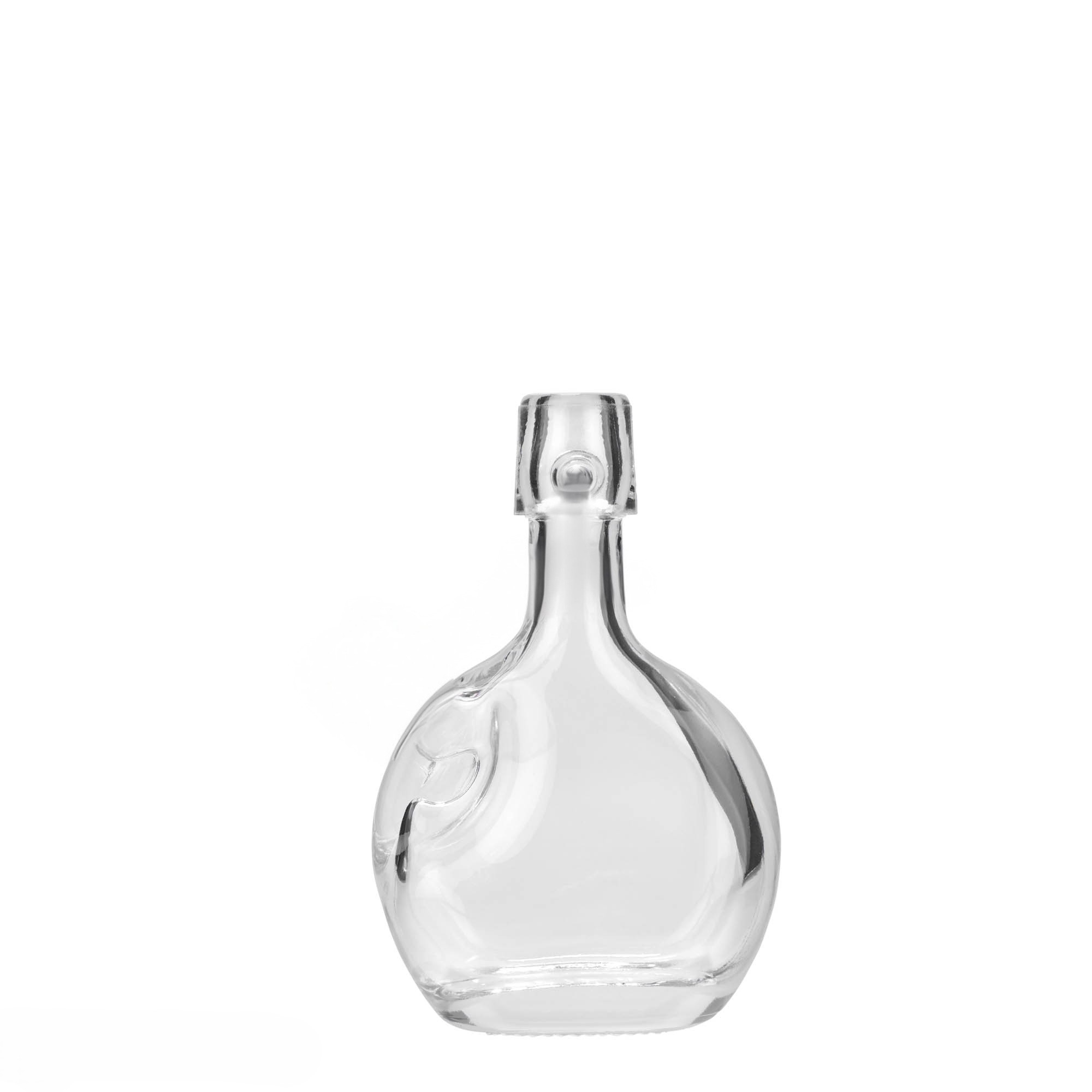 Botella de cristal de 40 ml «Lukas», ovalada, boca: cierre de palanca