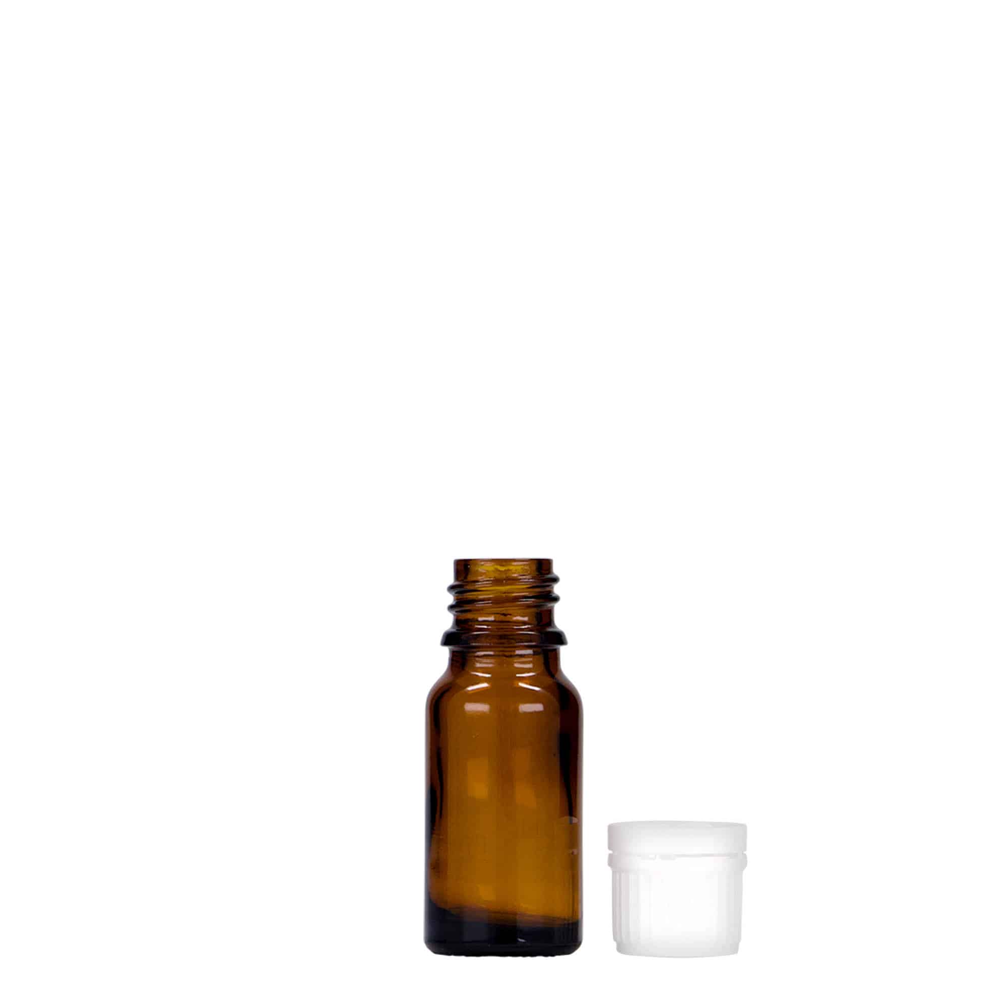 Frasco de medicamentos de 10 ml, vidrio, marrón, boca: DIN 18