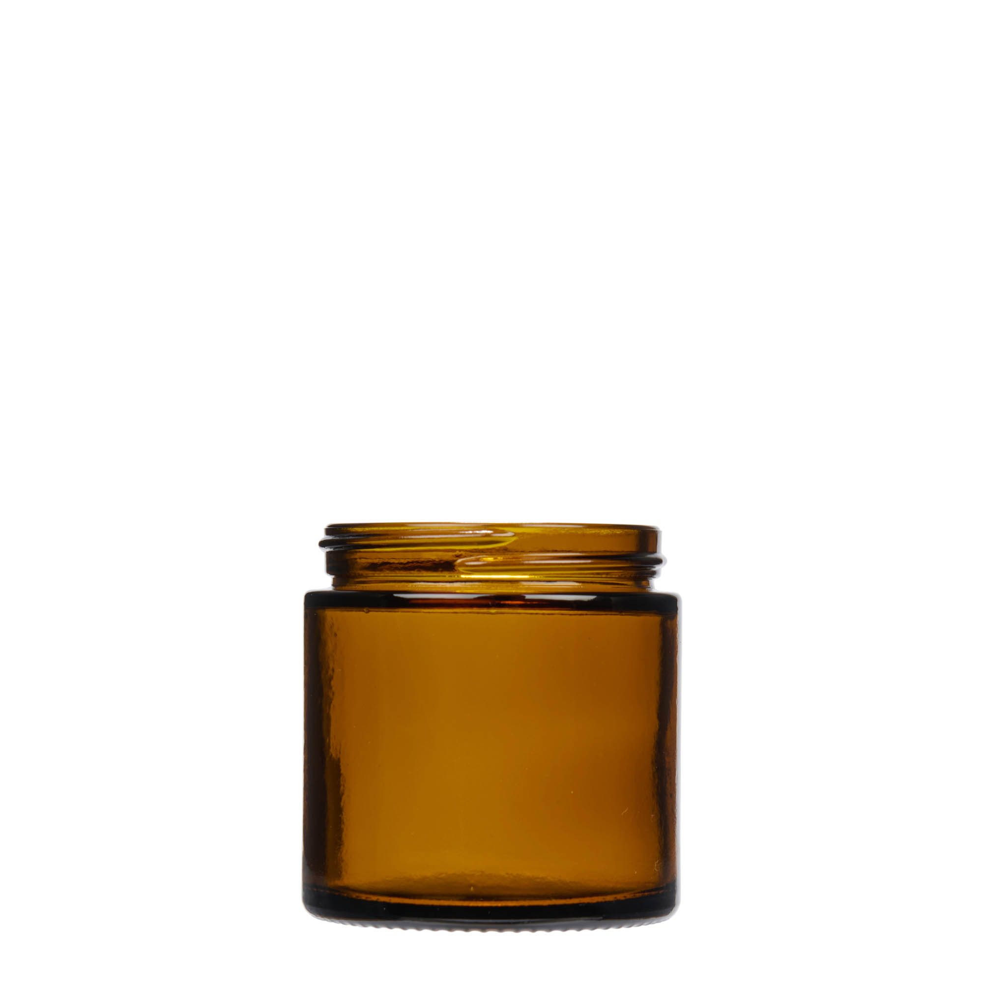 120 ml tarro 'Brown Line', vidrio, marrón, boca: cierre de rosca