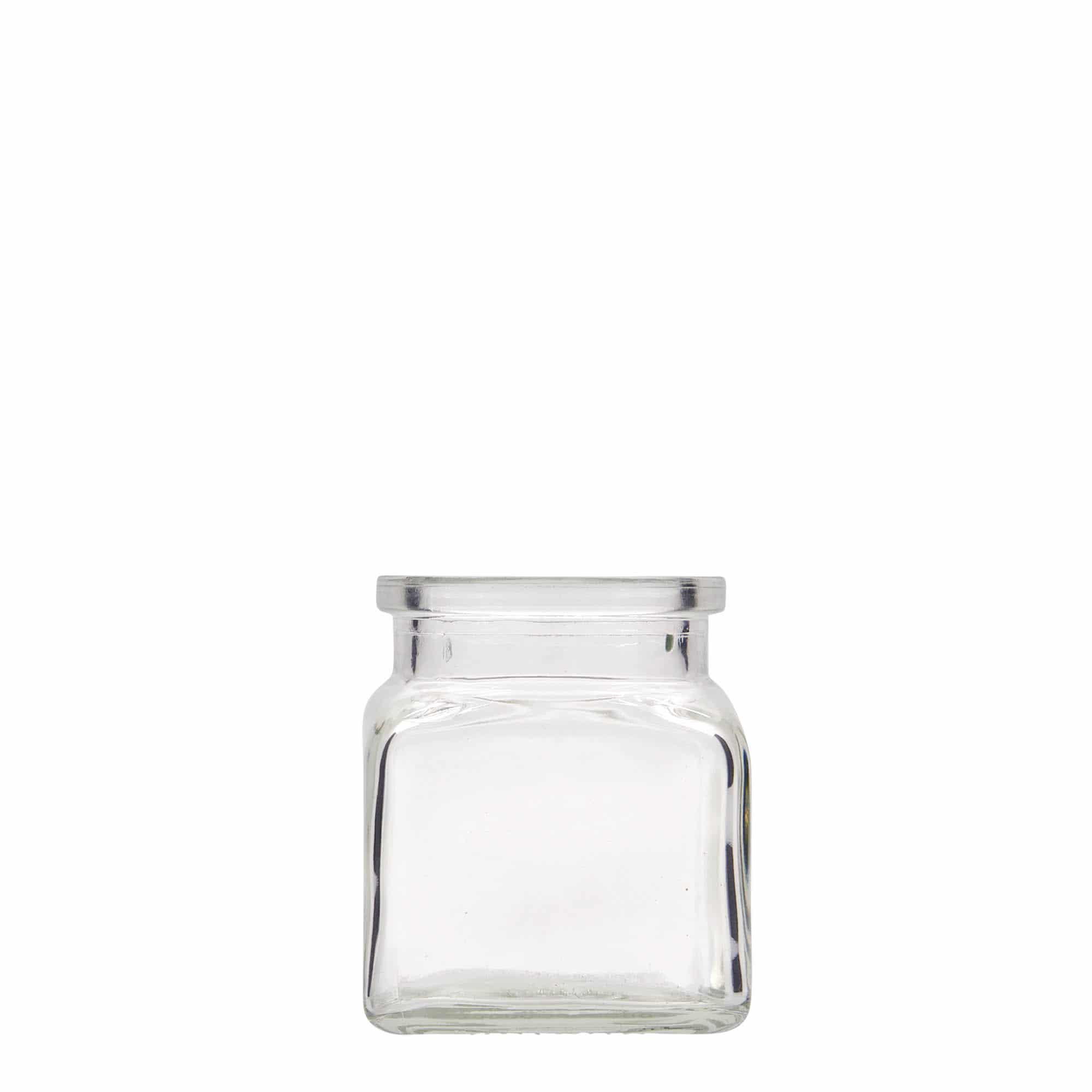 Bote con tapa de corcho de 120 ml, cuadrado, boca: corcho Bote con tapa de corcho de 120 ml, cuadrado, boca: corcho
