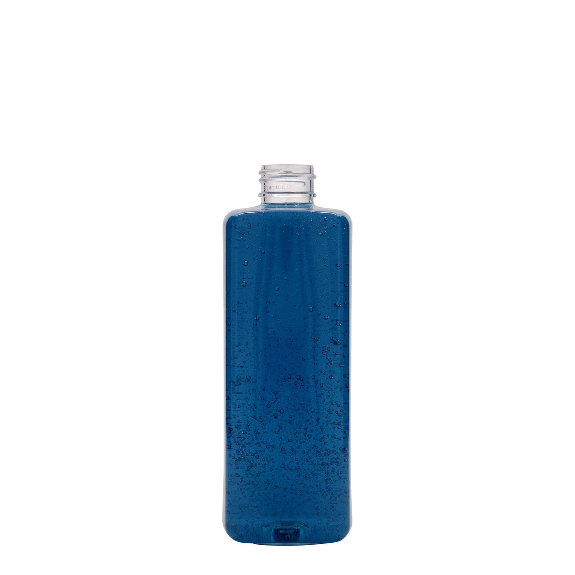 Botella PET de 300 ml 'Karl', cuadrada, plástico, boca: 24/410