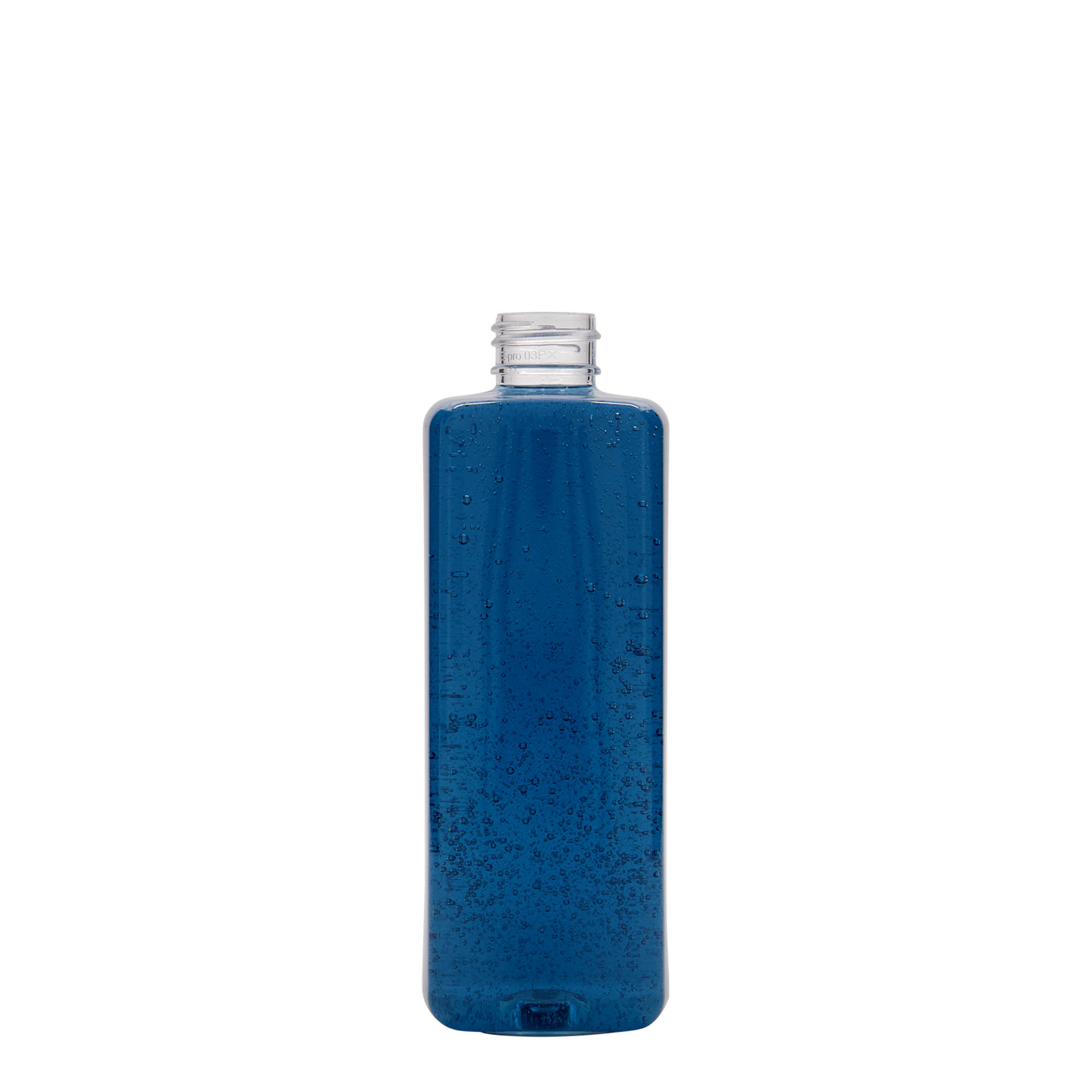 Botella PET de 300 ml 'Karl', cuadrada, plástico, boca: 24/410 Botella PET de 300 ml 'Karl', cuadrada, plástico, boca: 24/410