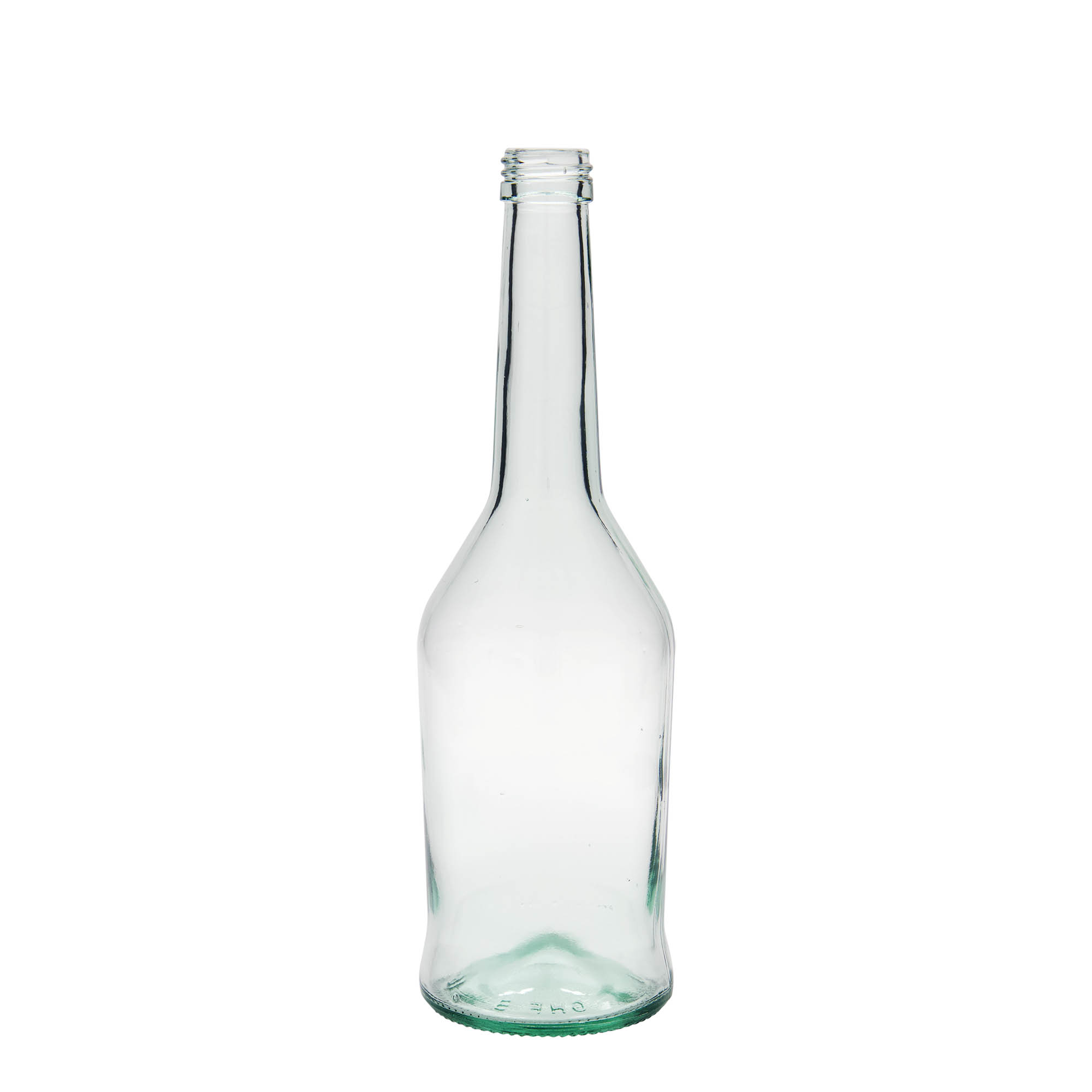 Botella de vidrio de 500 ml para licores, boca: PP 28