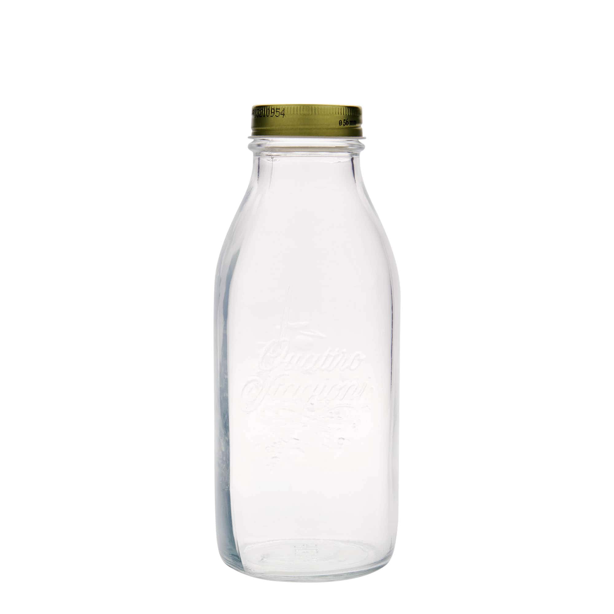 Botella de vidrio de 1.000 ml 'Quattro Stagioni', boca: cierre de rosca
