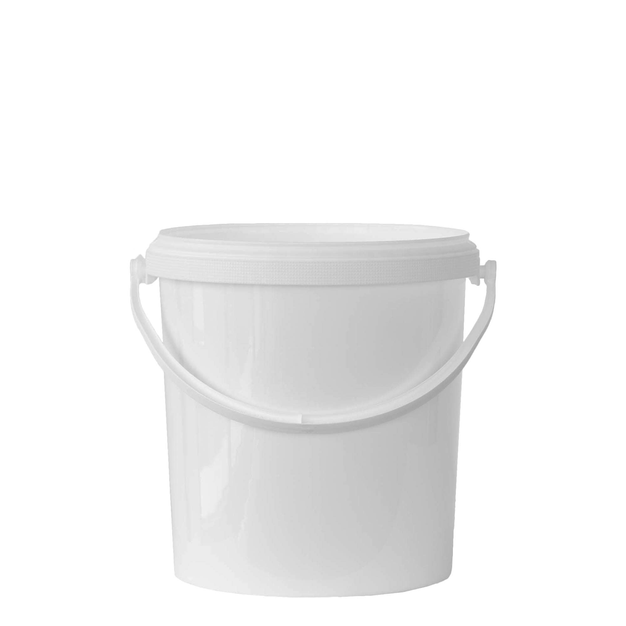 Cubo de 6 l, plástico de PP, blanco Cubo de 6 l, plástico de PP, blanco