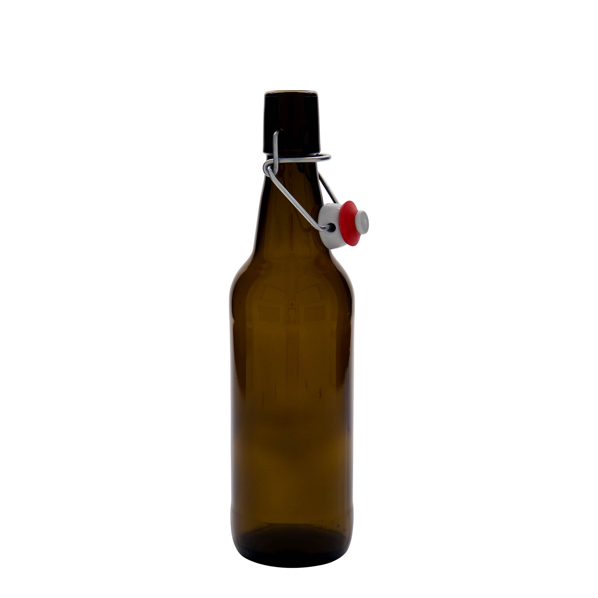 Botella de cerveza de 500 ml, vidrio, marrón, boca: cierre de palanca