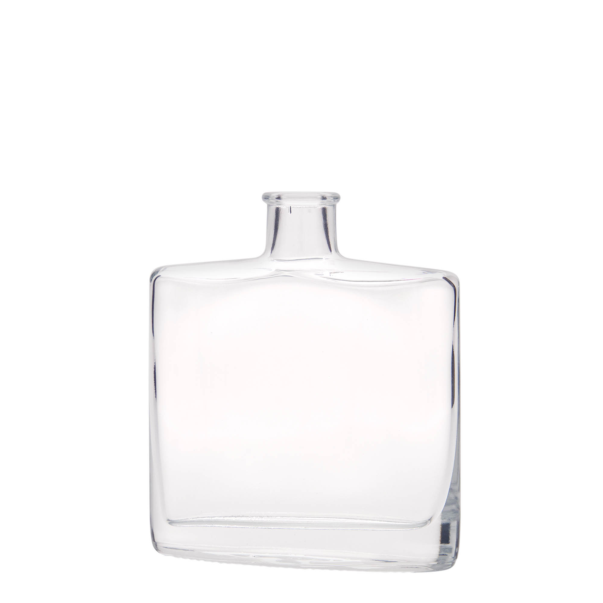 Botella de vidrio de 200 ml 'Zorbas', ovalada, boca: corcho