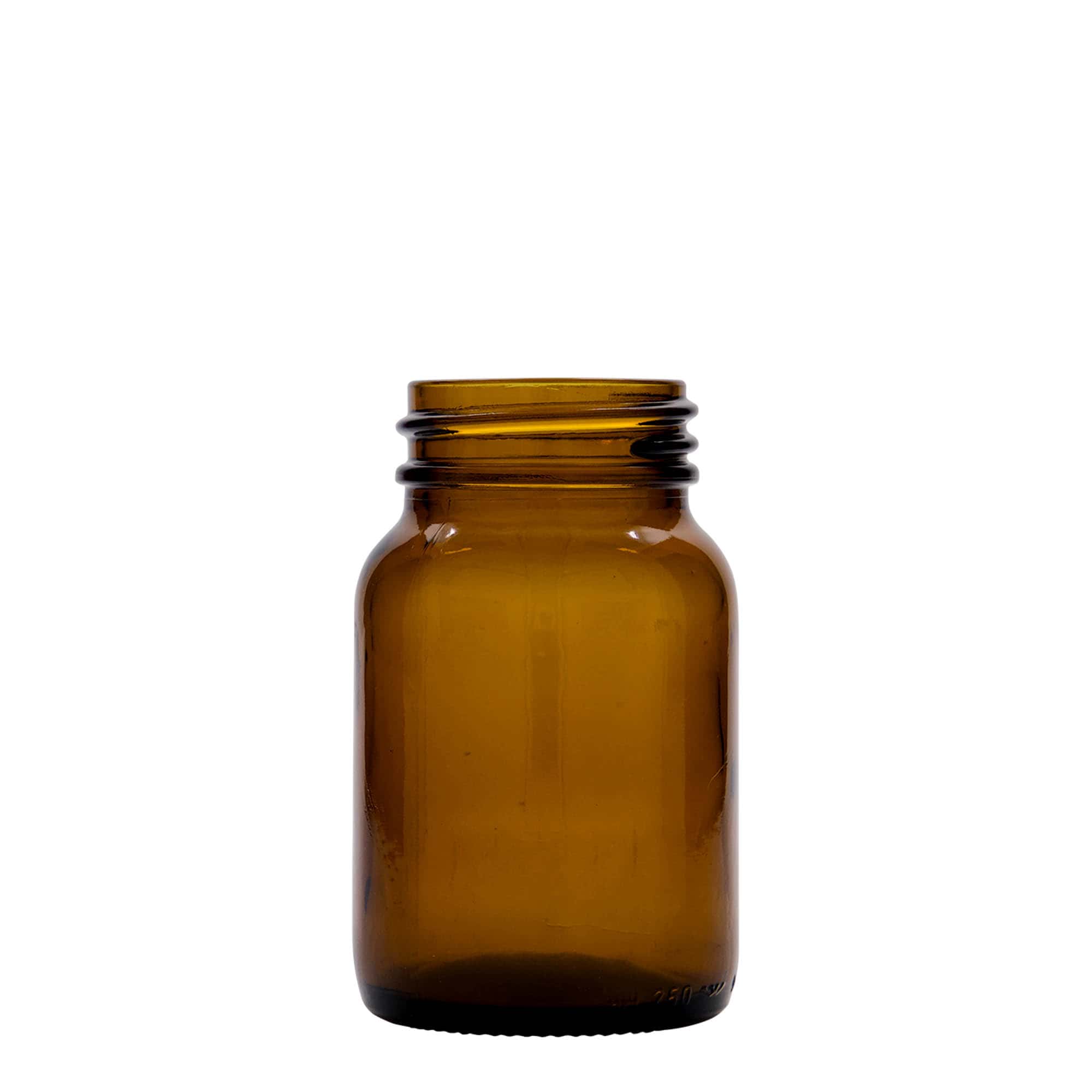 250 ml frasco de cuello ancho, marrón, boca: DIN 55