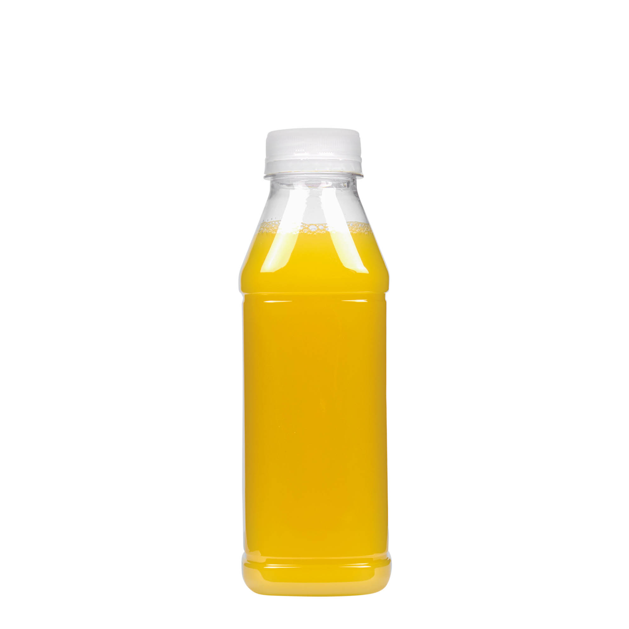 Botella PET de 500 ml 'Milk and Juice Carré', cuadrada, plástico, boca: 38 mm Botella PET de 500 ml 'Milk and Juice Carré', cuadrada, plástico, boca: 38 mm
