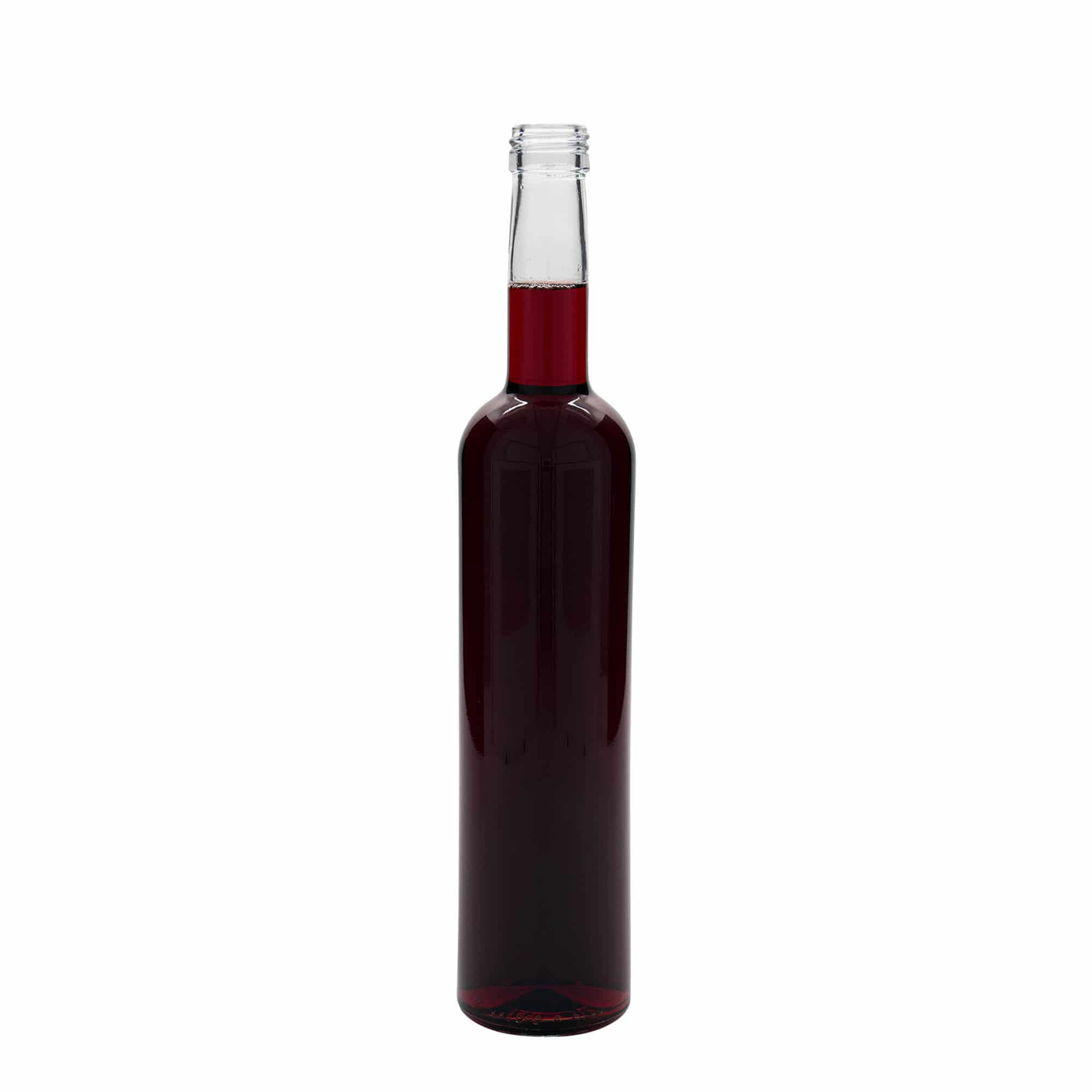 Botella de vidrio de 500 ml 'Burdeos', boca: PP 28 Botella de vidrio de 500 ml 'Burdeos', boca: PP 28