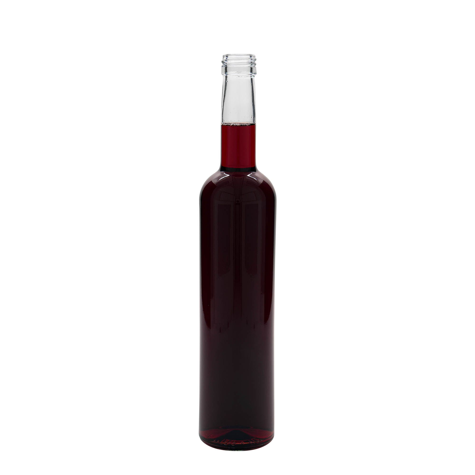 Botella de vidrio de 500 ml 'Burdeos', boca: PP 28 Botella de vidrio de 500 ml 'Burdeos', boca: PP 28