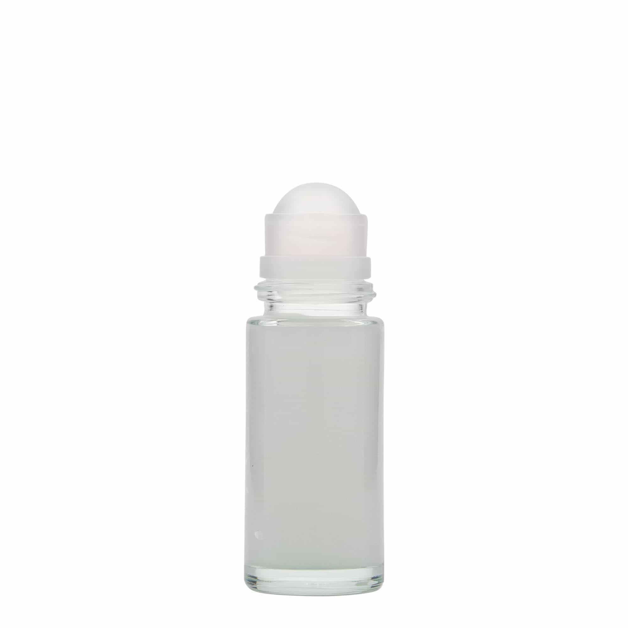 Botella roll-on de 50 ml, vidrio, boca: cierre de rosca