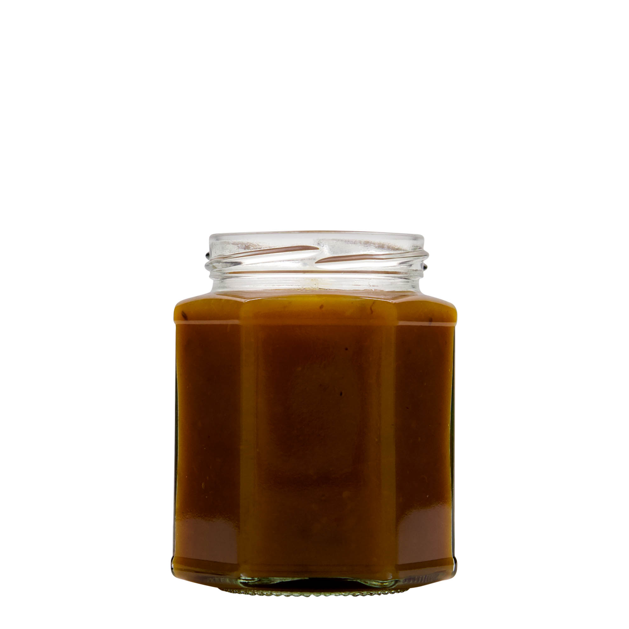 Tarro hexagonal de 324 ml, boca: Twist-Off (TO 66)
