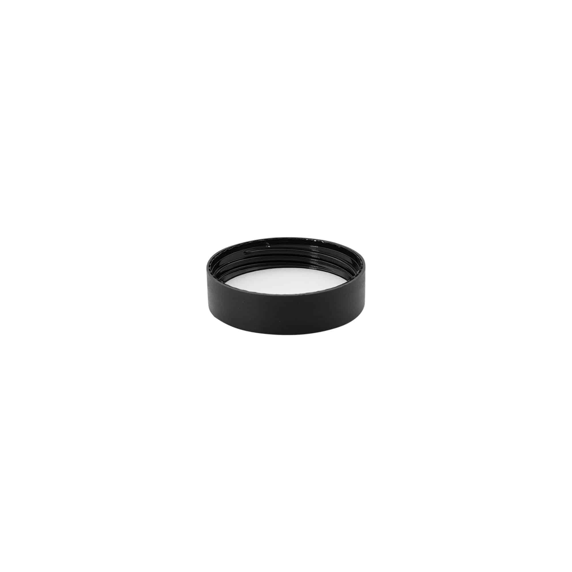 Tapa de rosca para 15 ml 'Antonella', plástico PP, negro