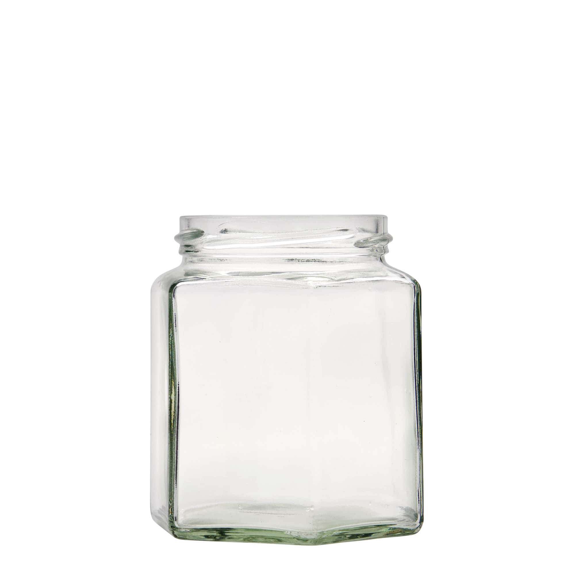 390 ml tarro hexagonal, boca: Twist-Off (TO 70) 390 ml tarro hexagonal, boca: Twist-Off (TO 70)