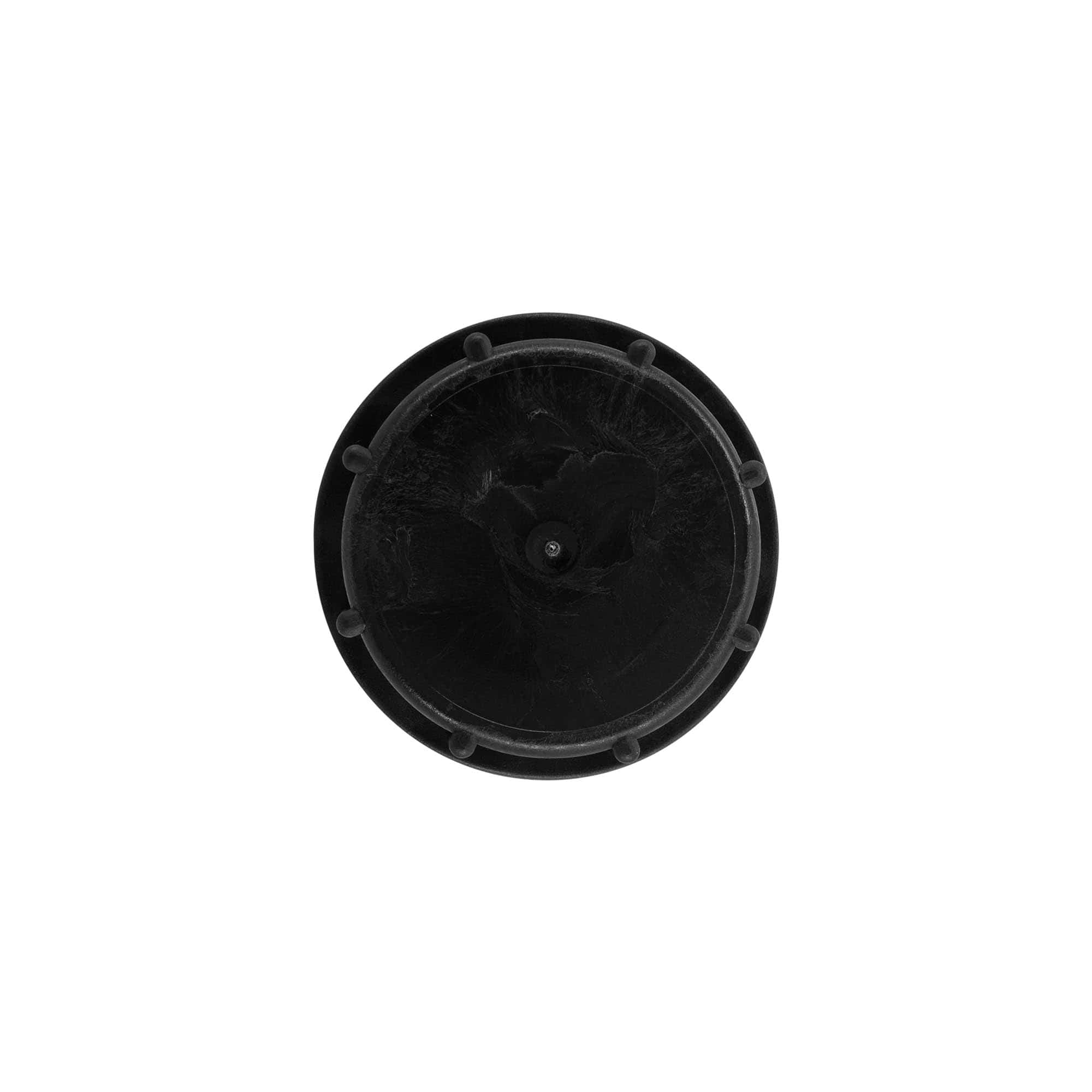 Tapa roscada, plástico PP, negro, para boca: ND55