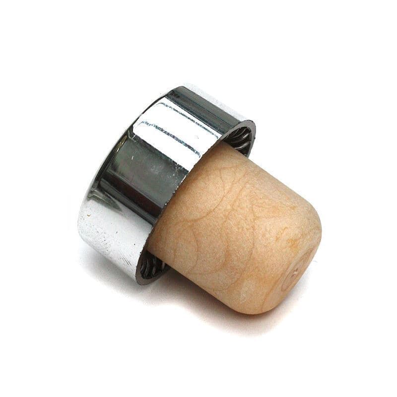 Corcho con cabeza de 19 mm, plástico, plateado, para boca: corcho