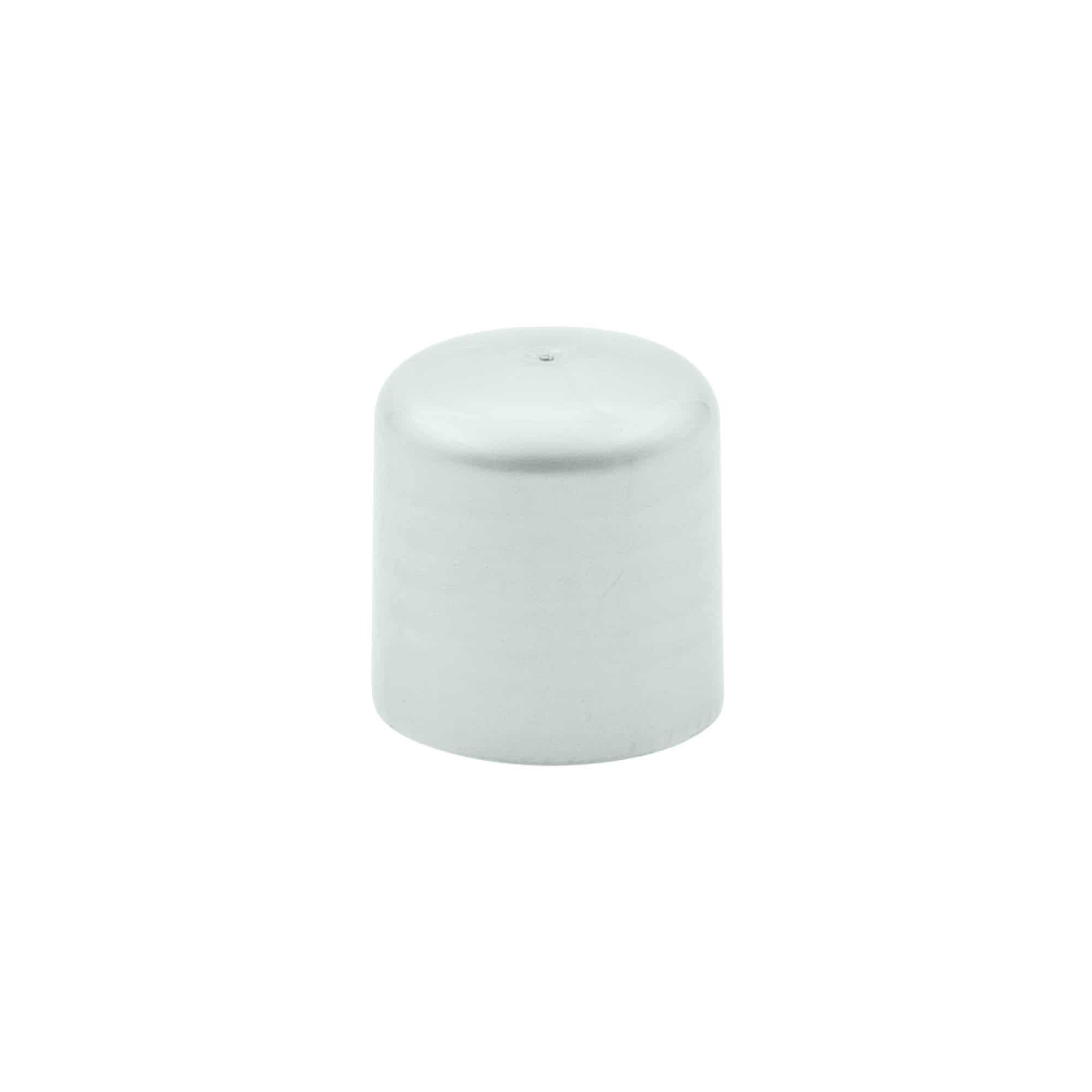 Tapón de rosca con inserto dosificador, plástico de PP, plateado, para boca: 24/410