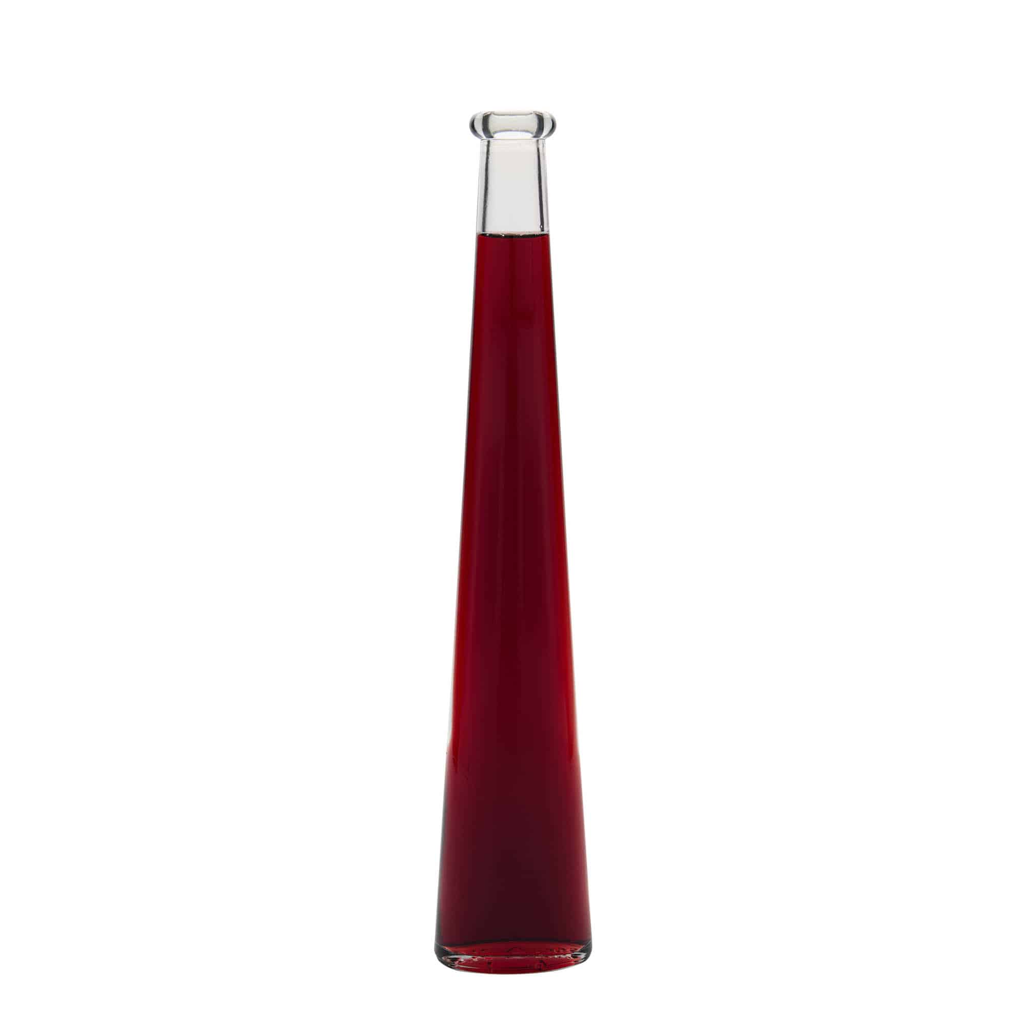 Botella de cristal de 200 ml «Dama Ovale», ovalada, boca: corcho