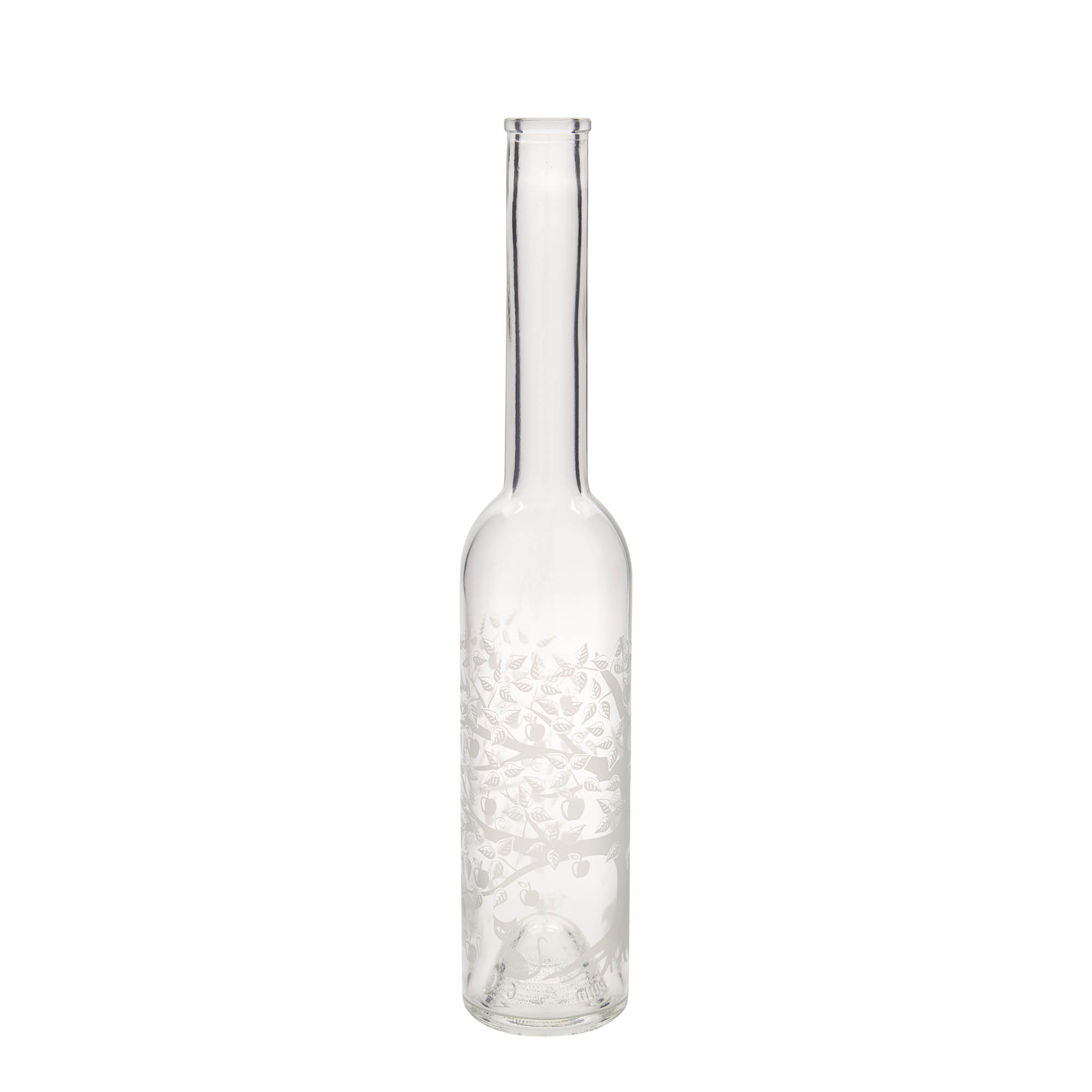 Botella de vidrio de 350 ml 'Opera', motivo: manzano, boca: corcho