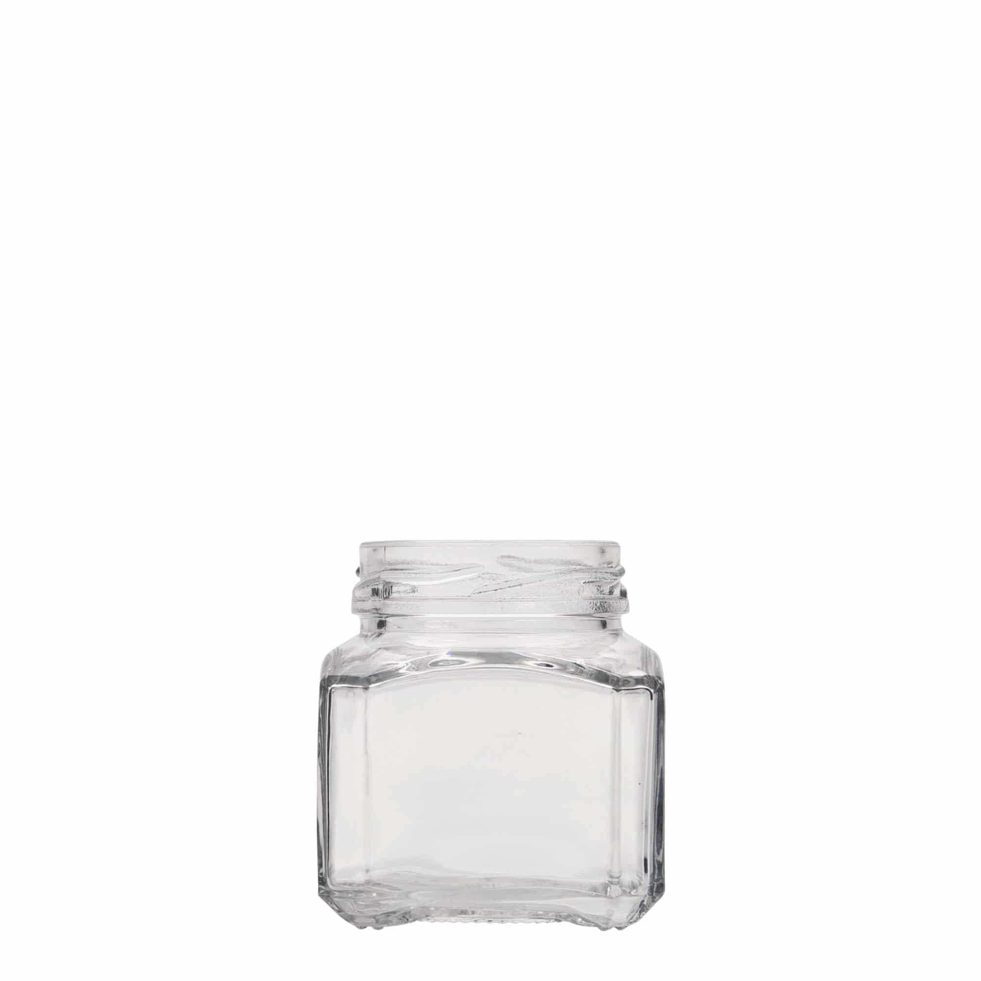 106 ml tarro cuadrado 'Milán', boca: Twist-Off (TO 48)