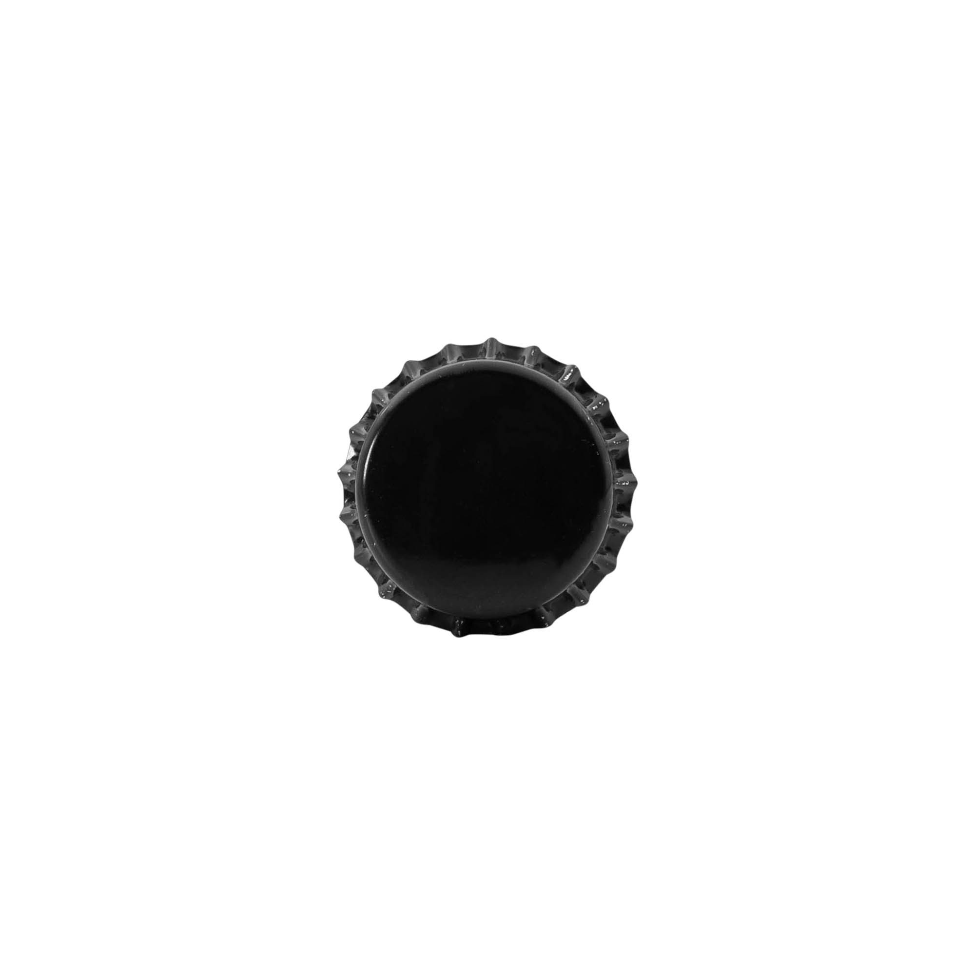 Chapas de botella de 26 mm, metal, negro Chapas de botella de 26 mm, metal, negro