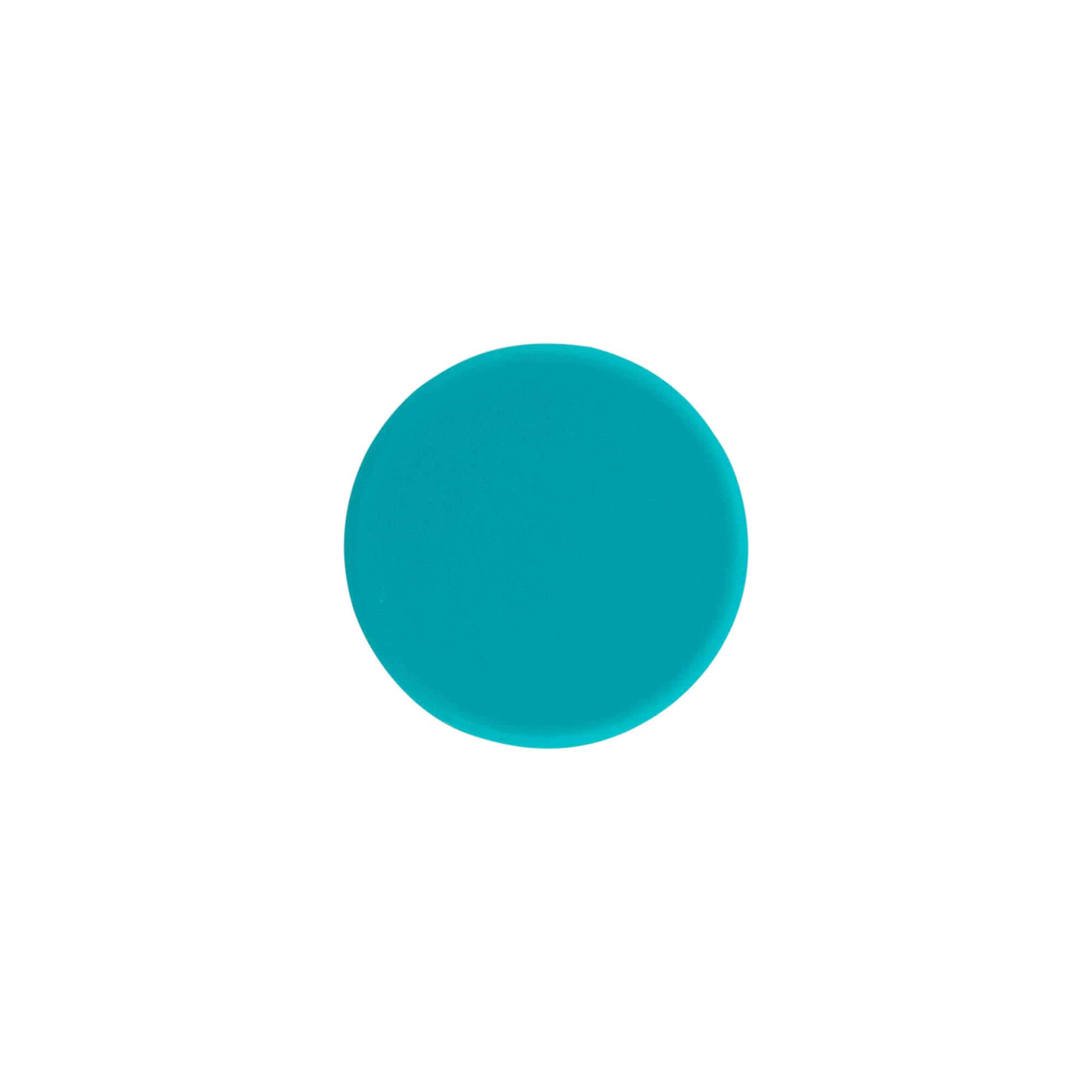 Tapa de rosca, plástico ABS, turquesa, para boca: GPI 28/400