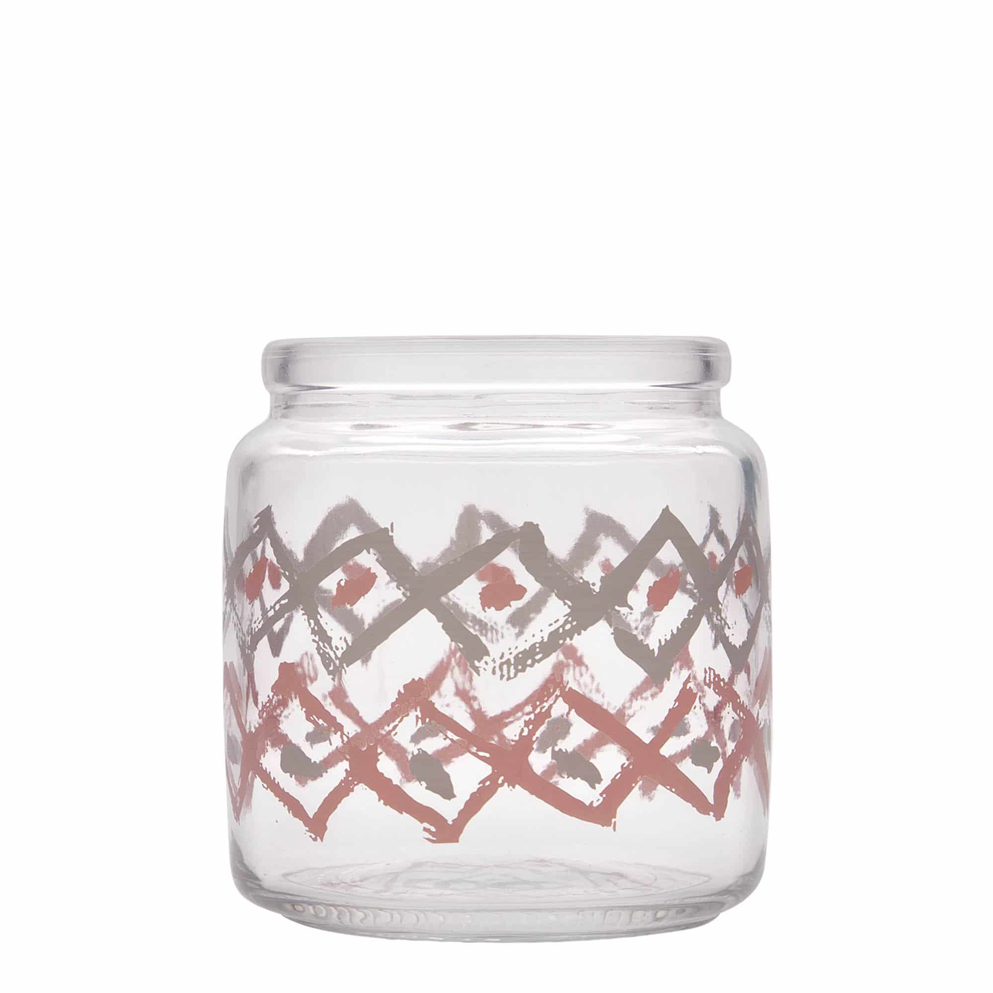 Tarro con tapa de corcho 'Giara' de 750 ml, motivo: Manolibera rosa, boca: corcho