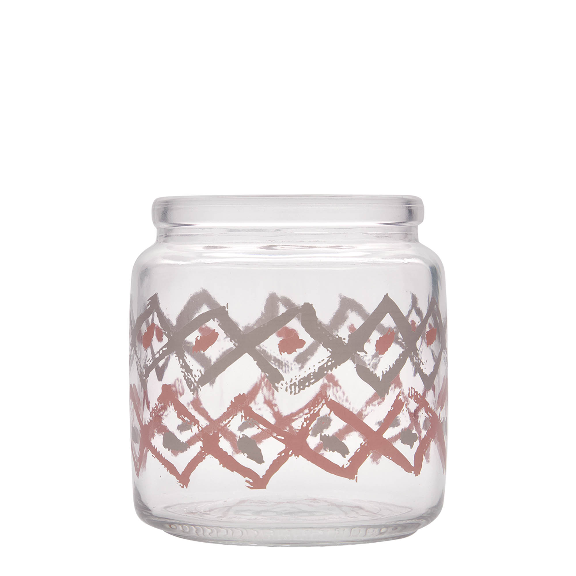 750 ml tarro de vidrio con corcho 'Giara', motivo: Manolibera rosa, boca: corcho