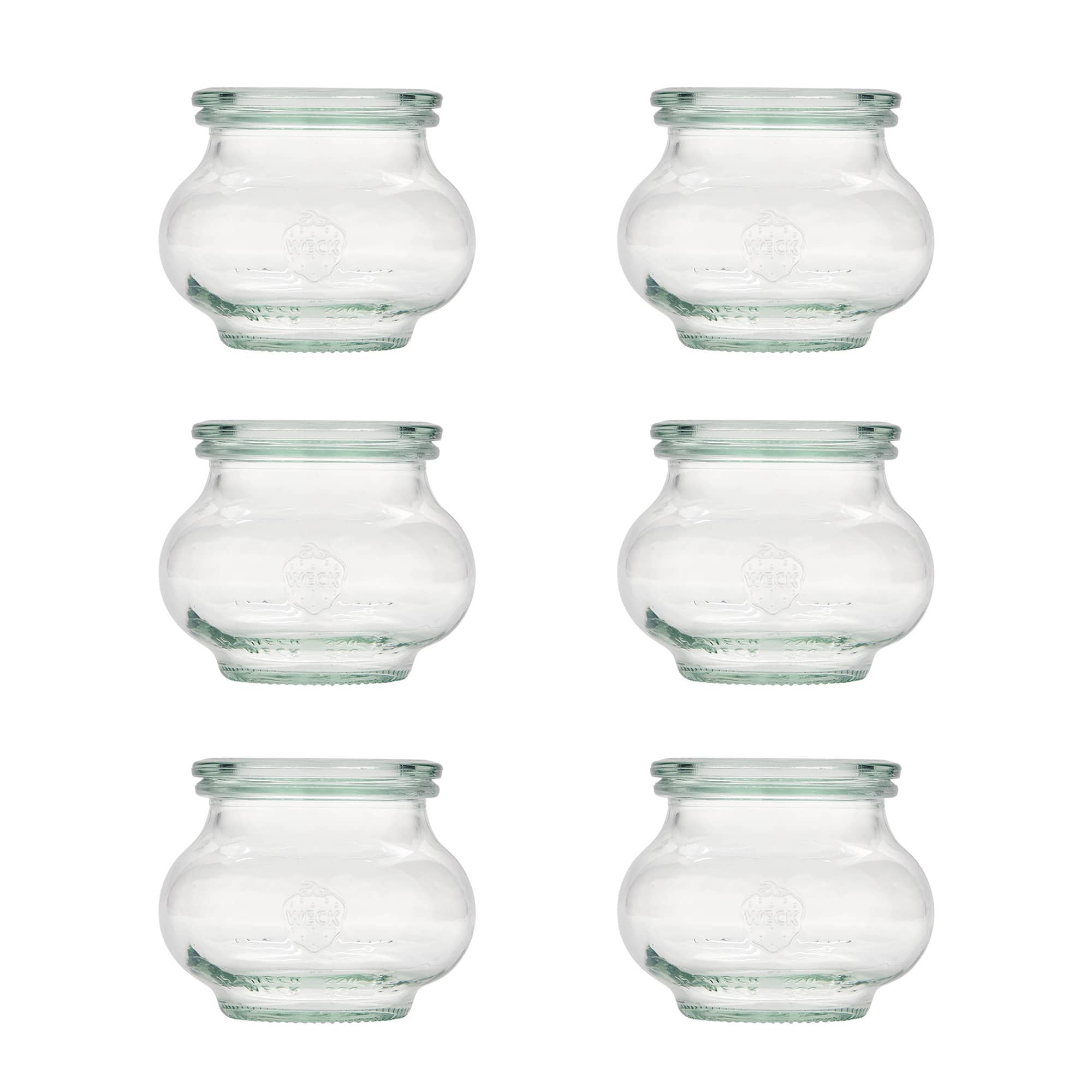 6x 220 ml tarro de joyería WECK con tapa de vidrio RR 60