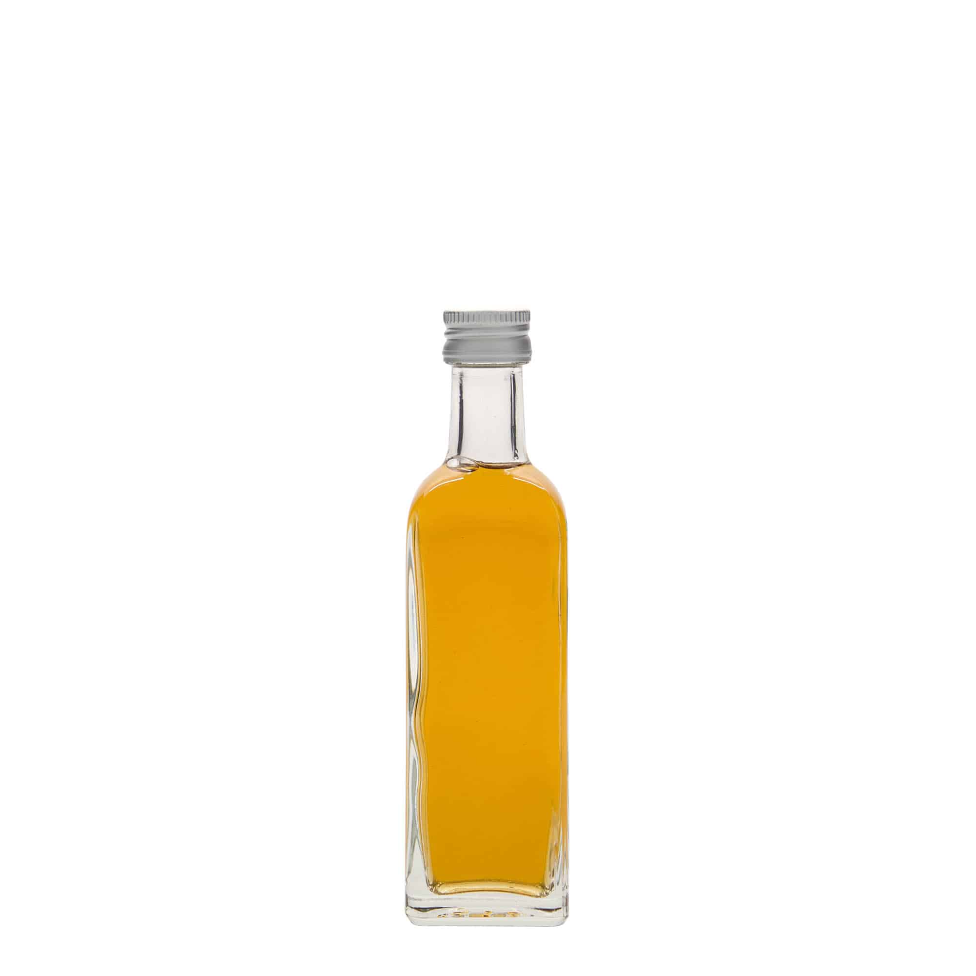 Botella de vidrio de 60 ml 'Marasca', cuadrada, boca: PP 18