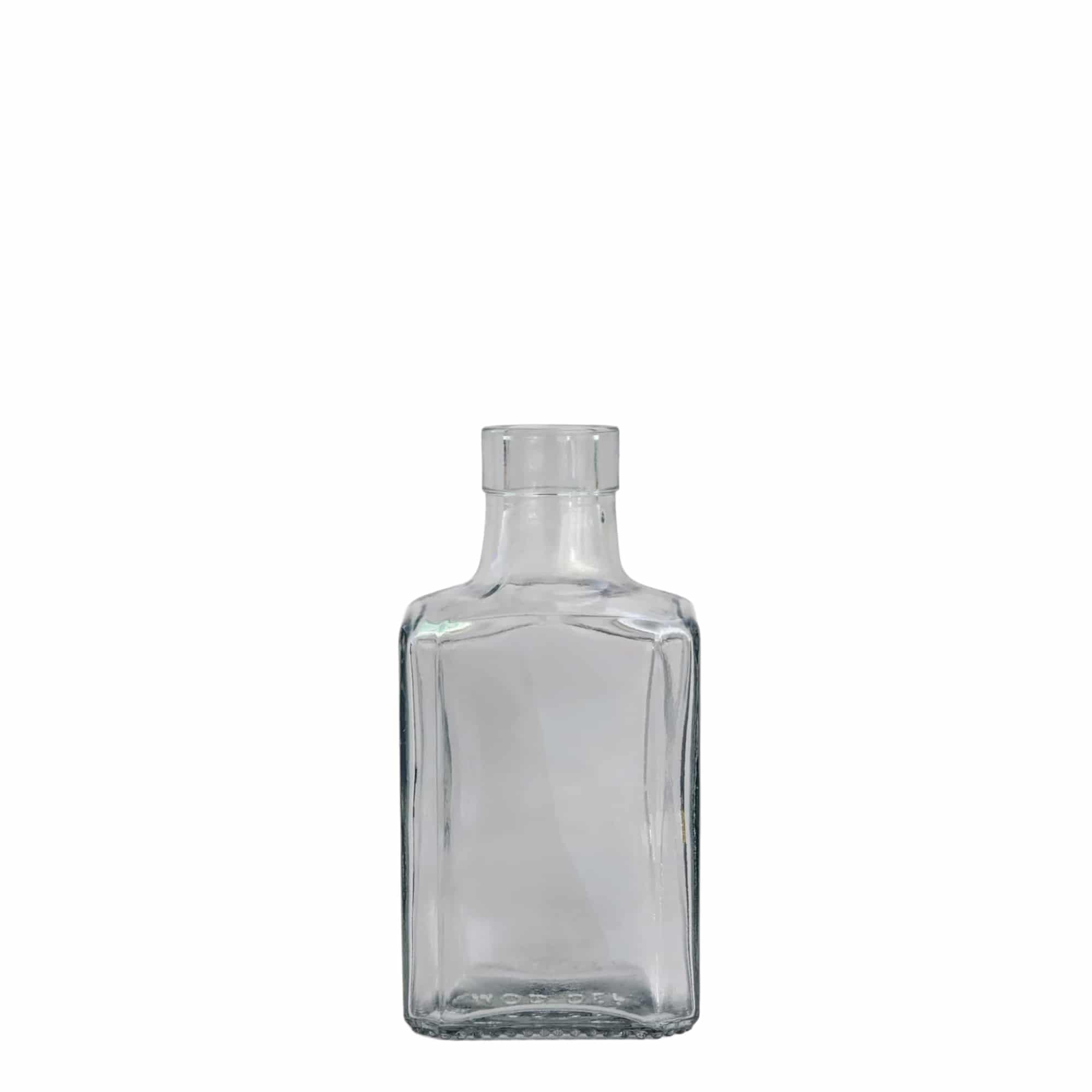 Botella de cristal de 250 ml 'Decanter Quadro Oberband', cuadrada, boca: corcho