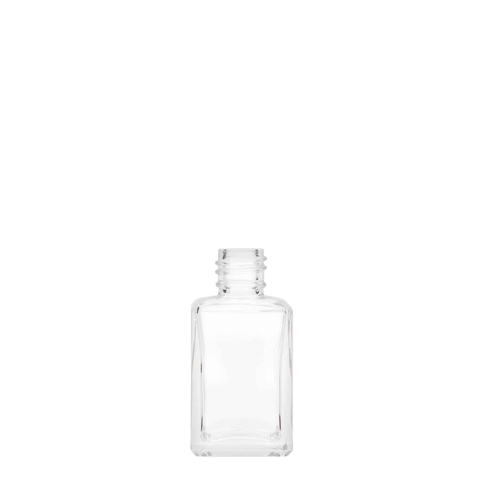 Botella de vidrio de 30 ml «Tamme», cuadrada, boca: PP 18