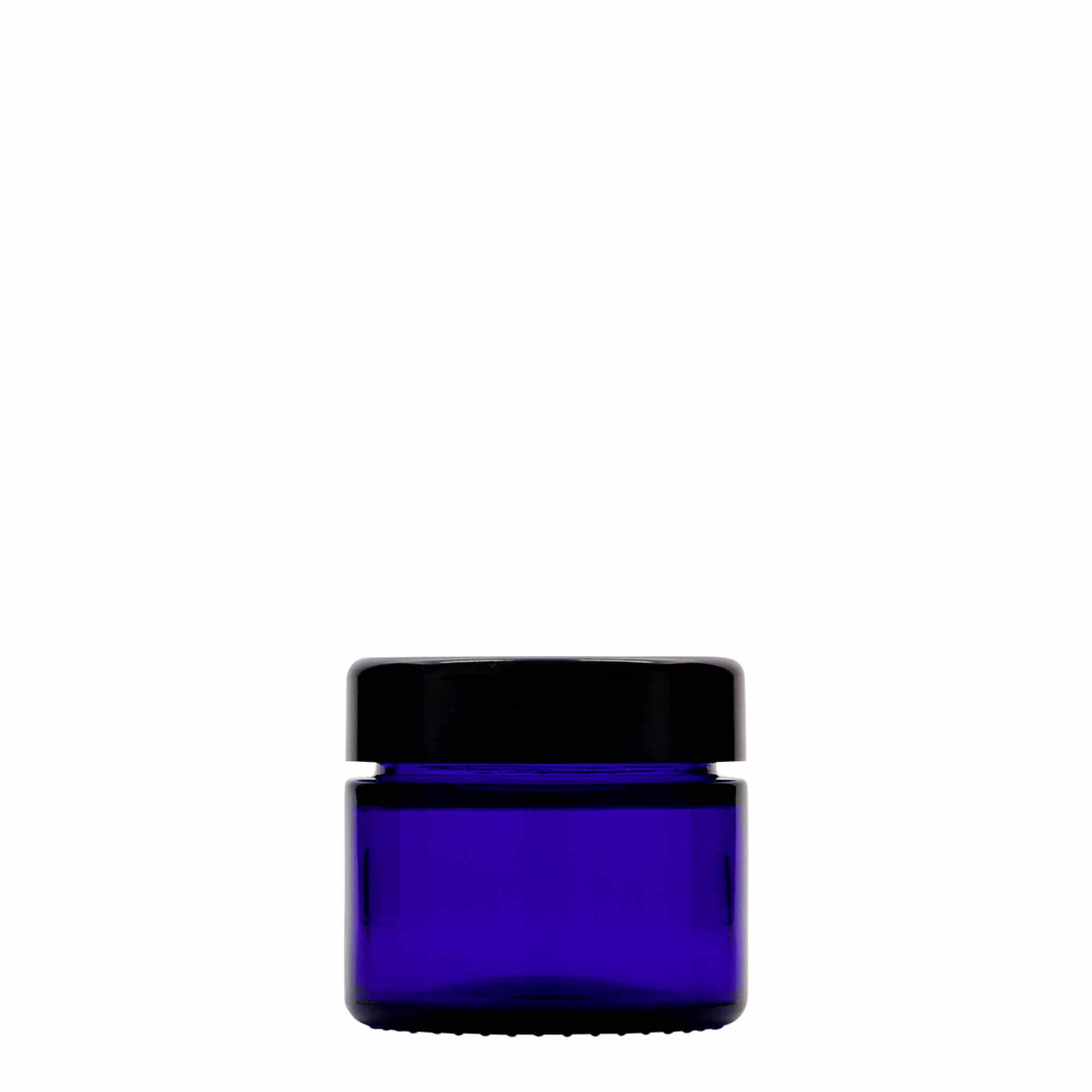 Bote 'Blue Edition' de 50 ml, vidrio, azul real, boca: tapón de rosca