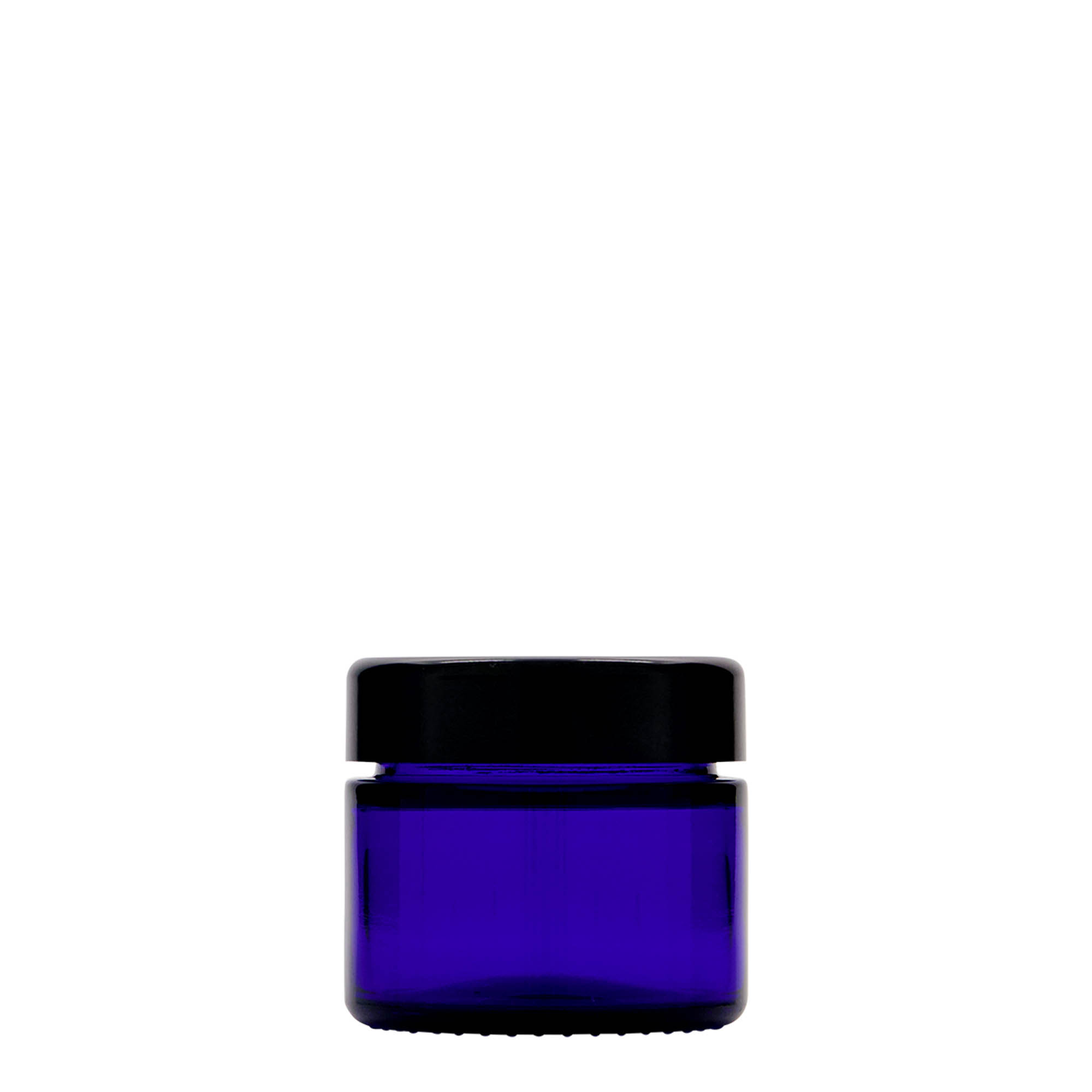 50 ml tarro 'Edición Azul', vidrio, azul real, boca: cierre de rosca