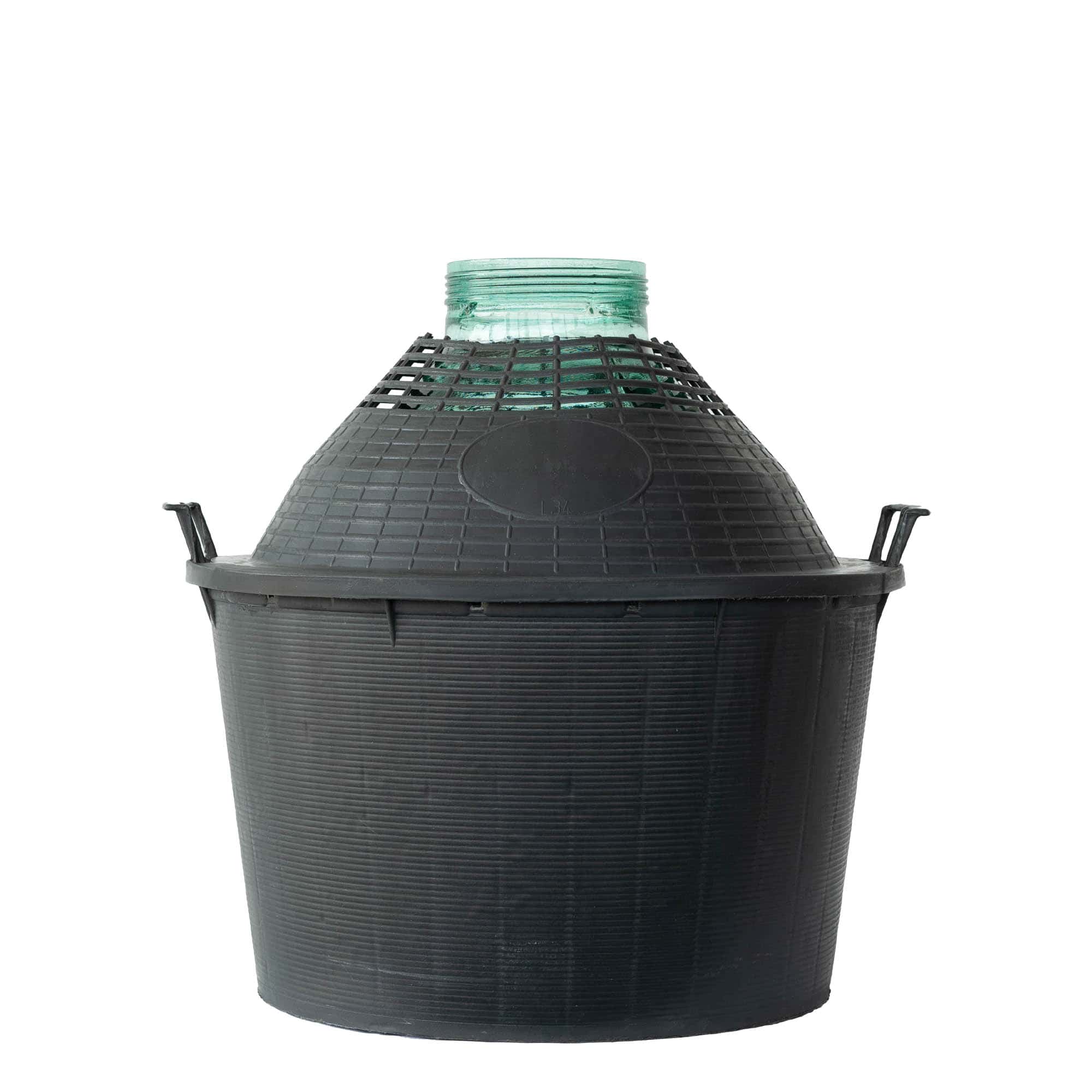 Damajuana de cuello ancho de 34 l, vidrio, boca: tapón de rosca Damajuana de cuello ancho de 34 l, vidrio, boca: tapón de rosca
