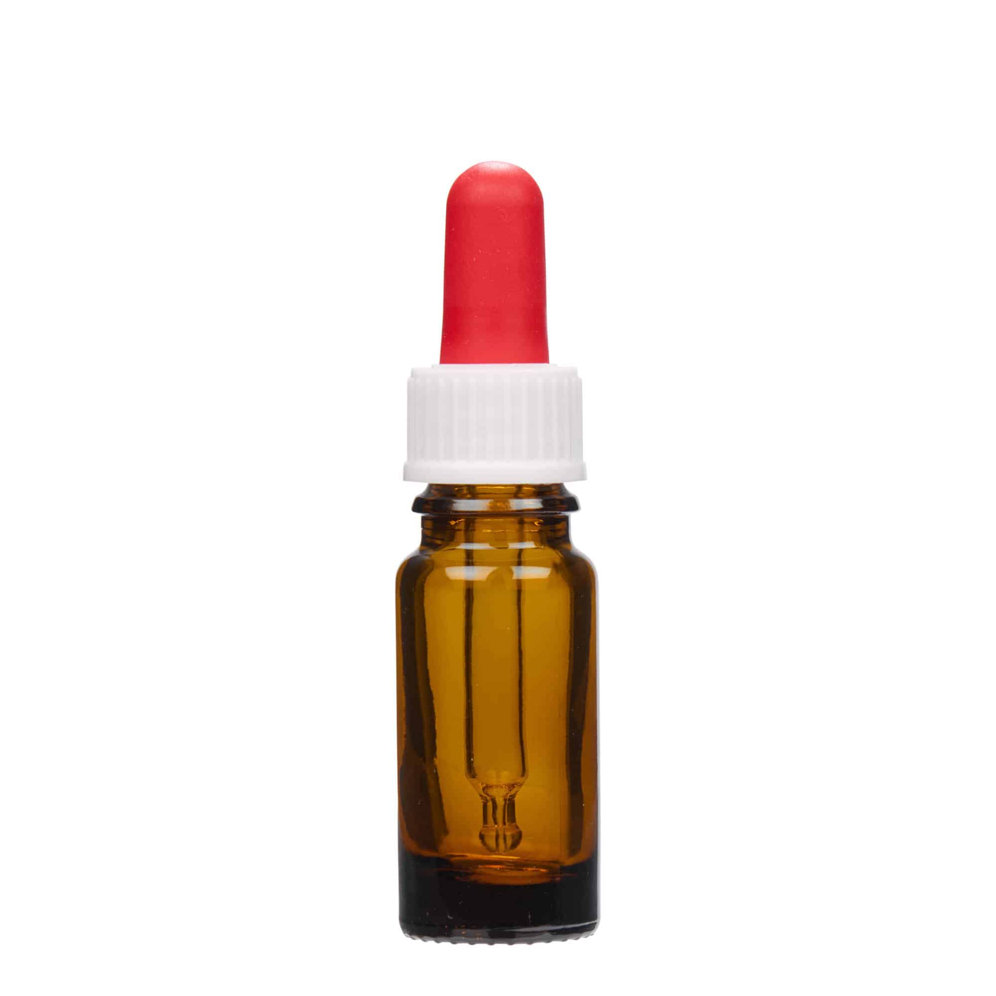 Frasco cuentagotas de 10 ml para medicina, vidrio, marrón, boca: DIN 18
