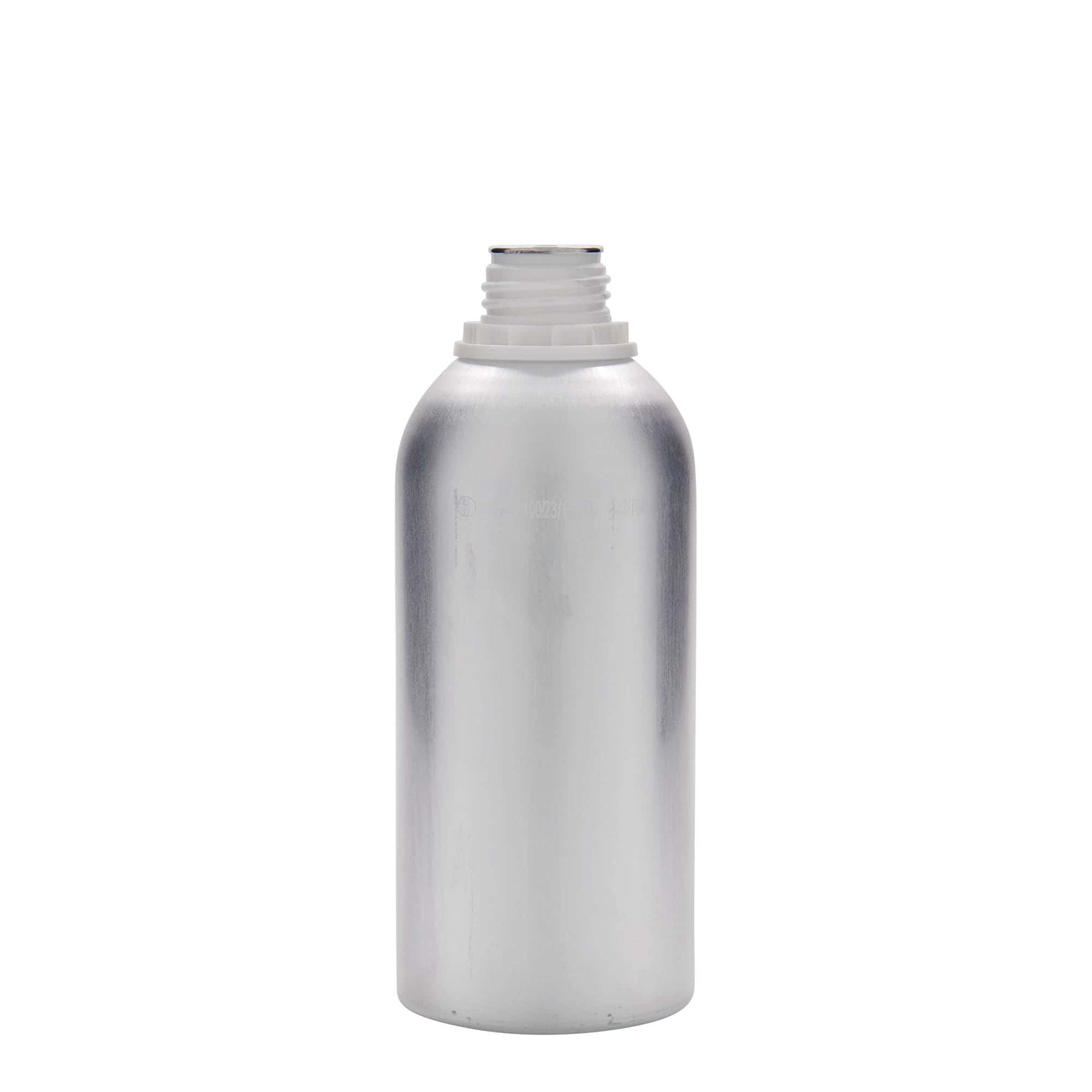Botella de aluminio de 625 ml, metal, plateado, boca: DIN 32