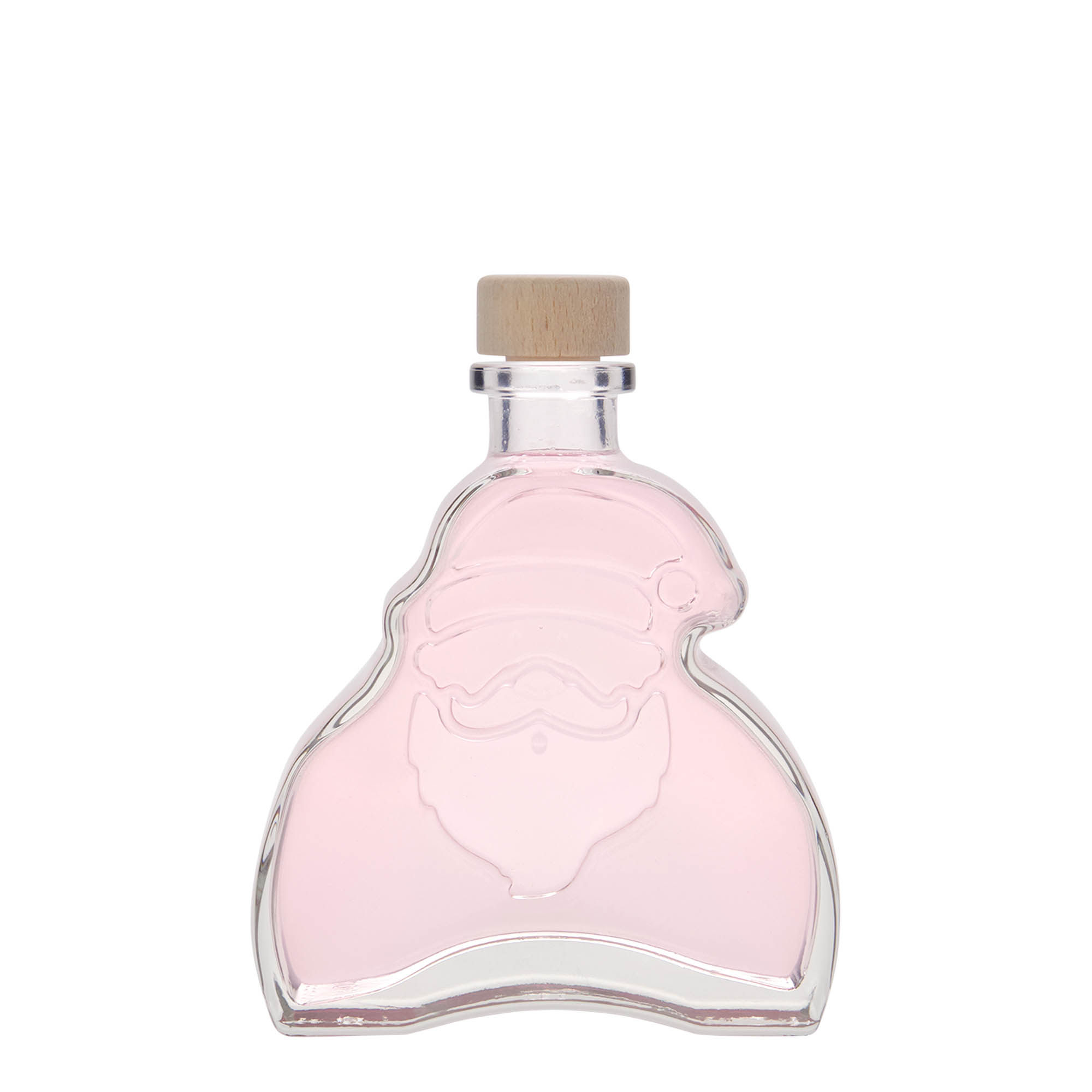 Botella de vidrio de 200 ml 'Santa Claus', boca: corcho Botella de vidrio de 200 ml 'Santa Claus', boca: corcho