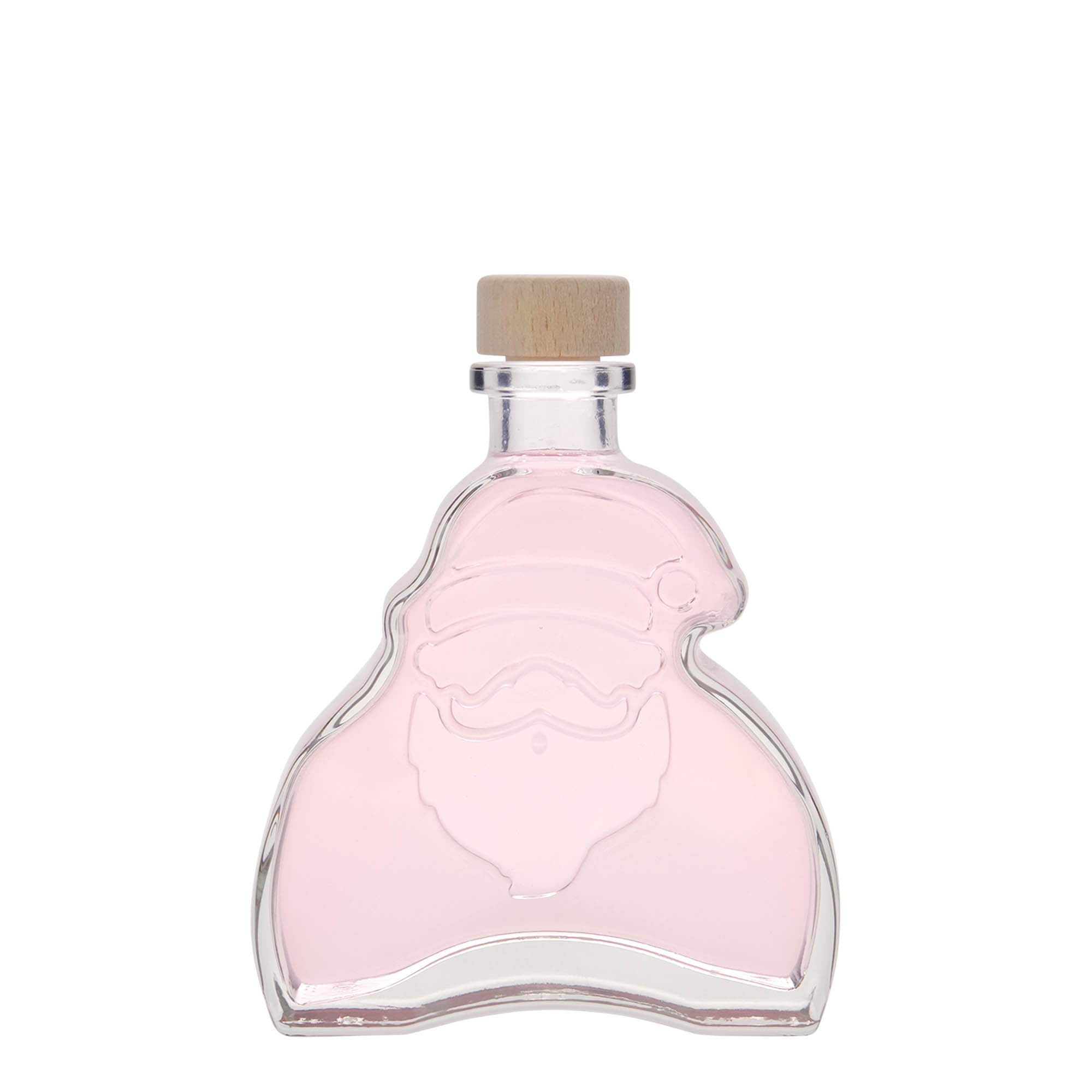Botella de vidrio de 200 ml «Santa Claus», boca: corcho