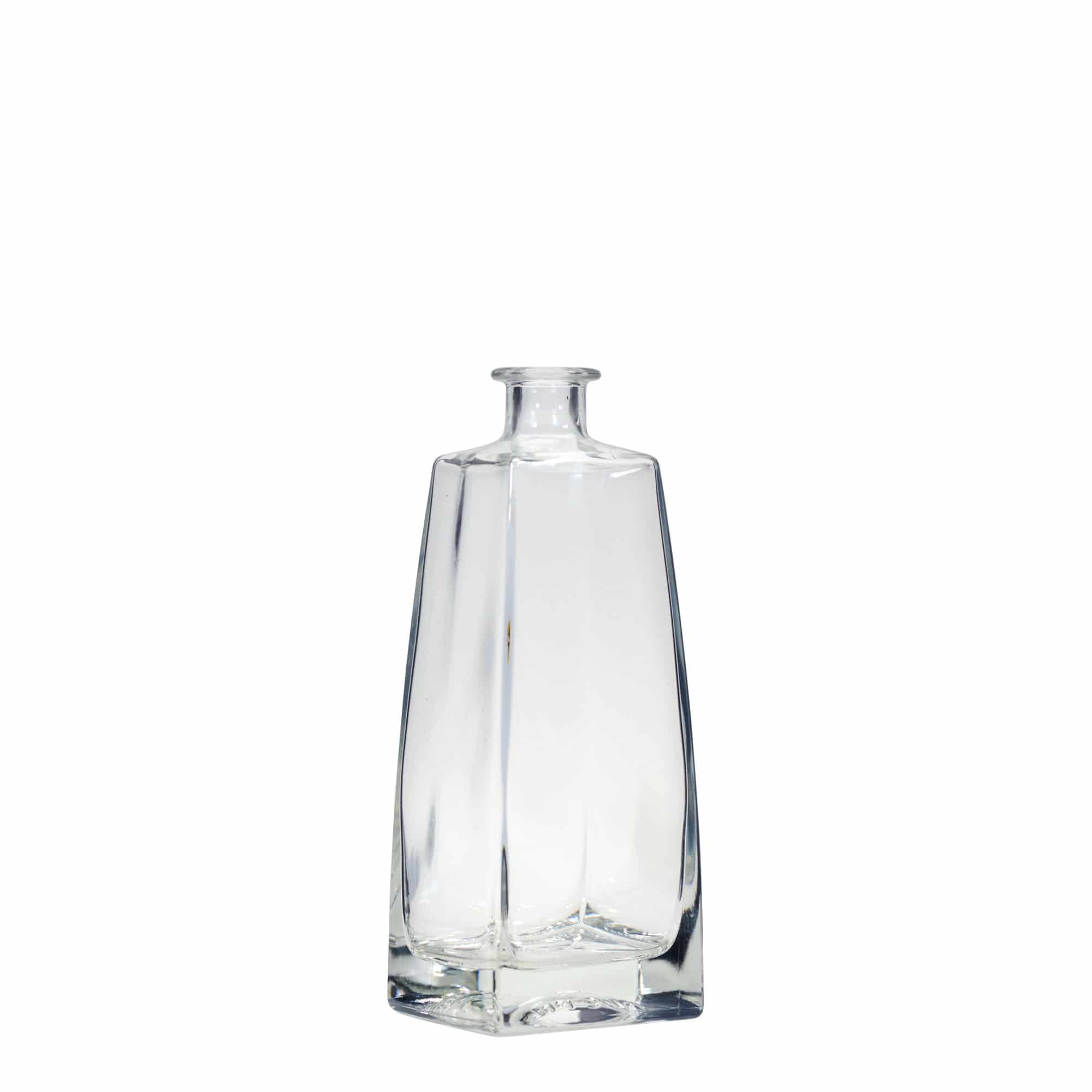 Botella de vidrio de 700 ml 'Timmy', rectangular, boca: corcho