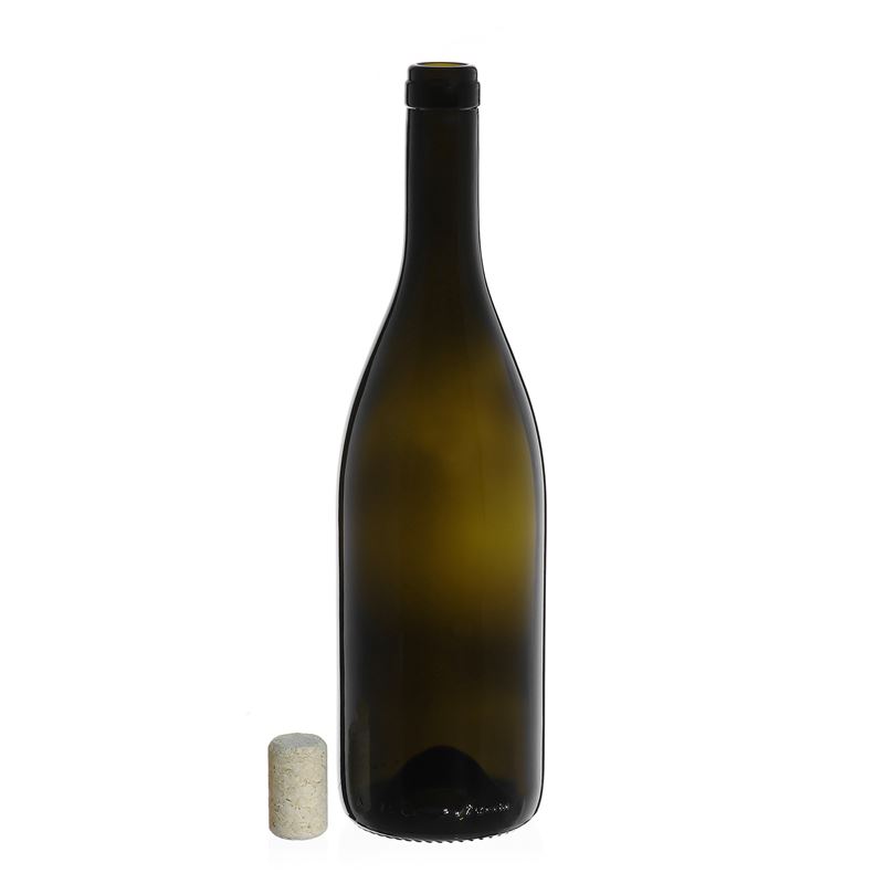 Botella de vino de 750 ml 'Tiffany', verde antiguo, boca: corcho