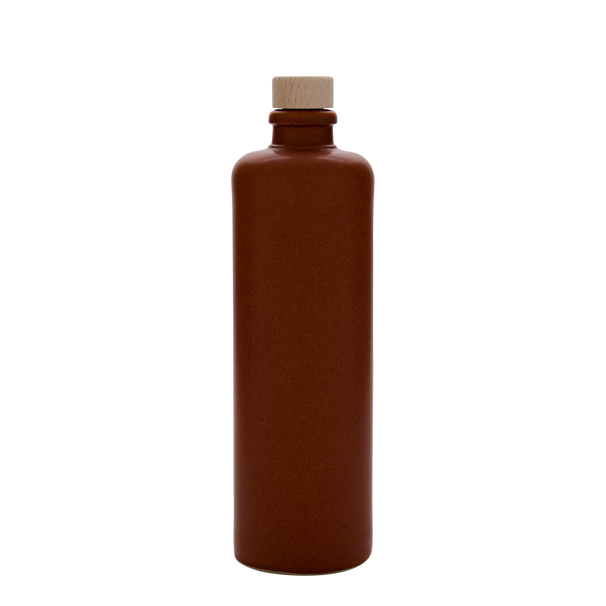 Jarra de barro 500 ml, gres, rojo-marrón, boca: corcho