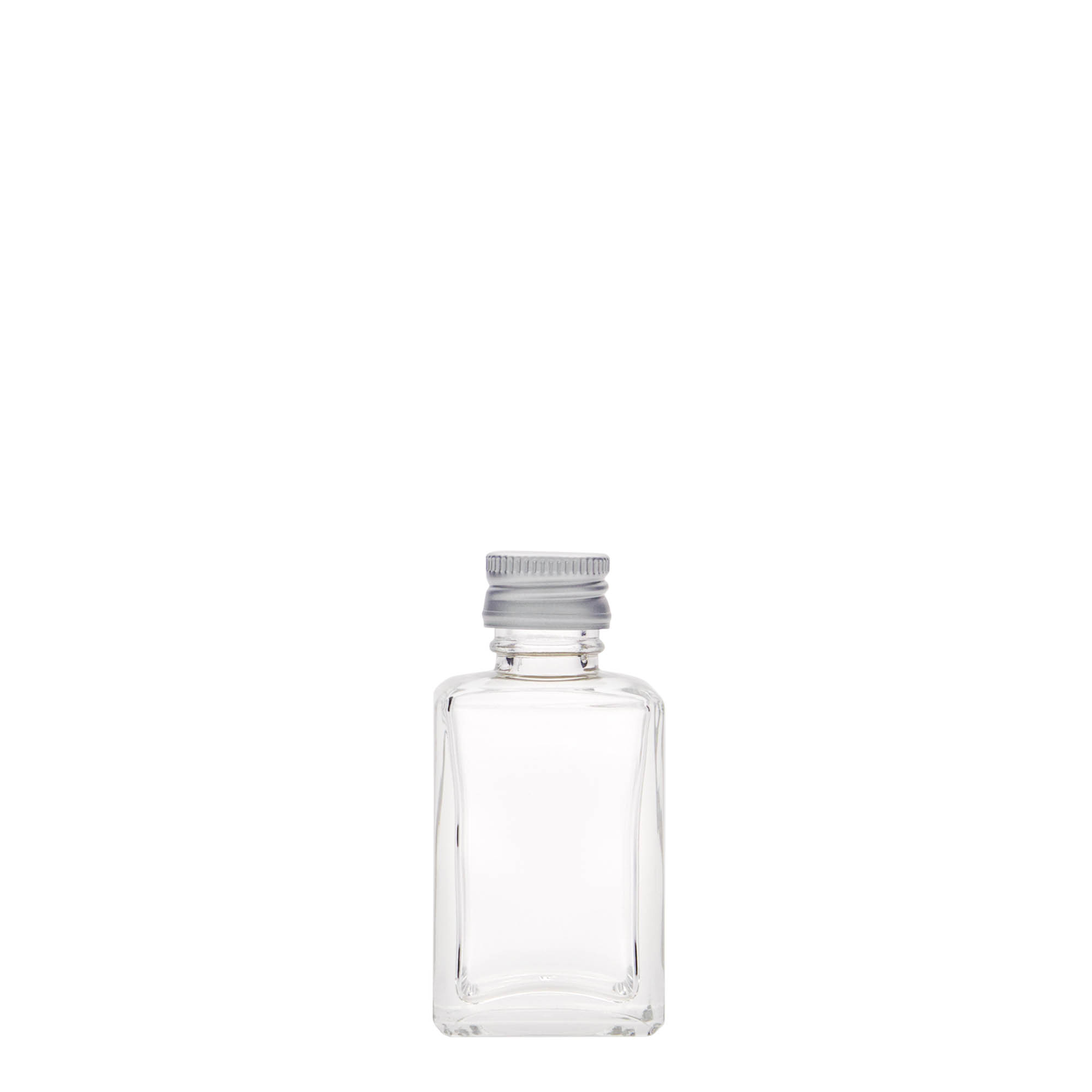 Botella de vidrio de 30 ml 'Tamme', cuadrada, boca: PP 18