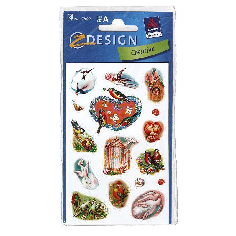 Zweckform Pegatinas 'Palomas', papel, multicolor Zweckform Pegatinas 'Palomas', papel, multicolor